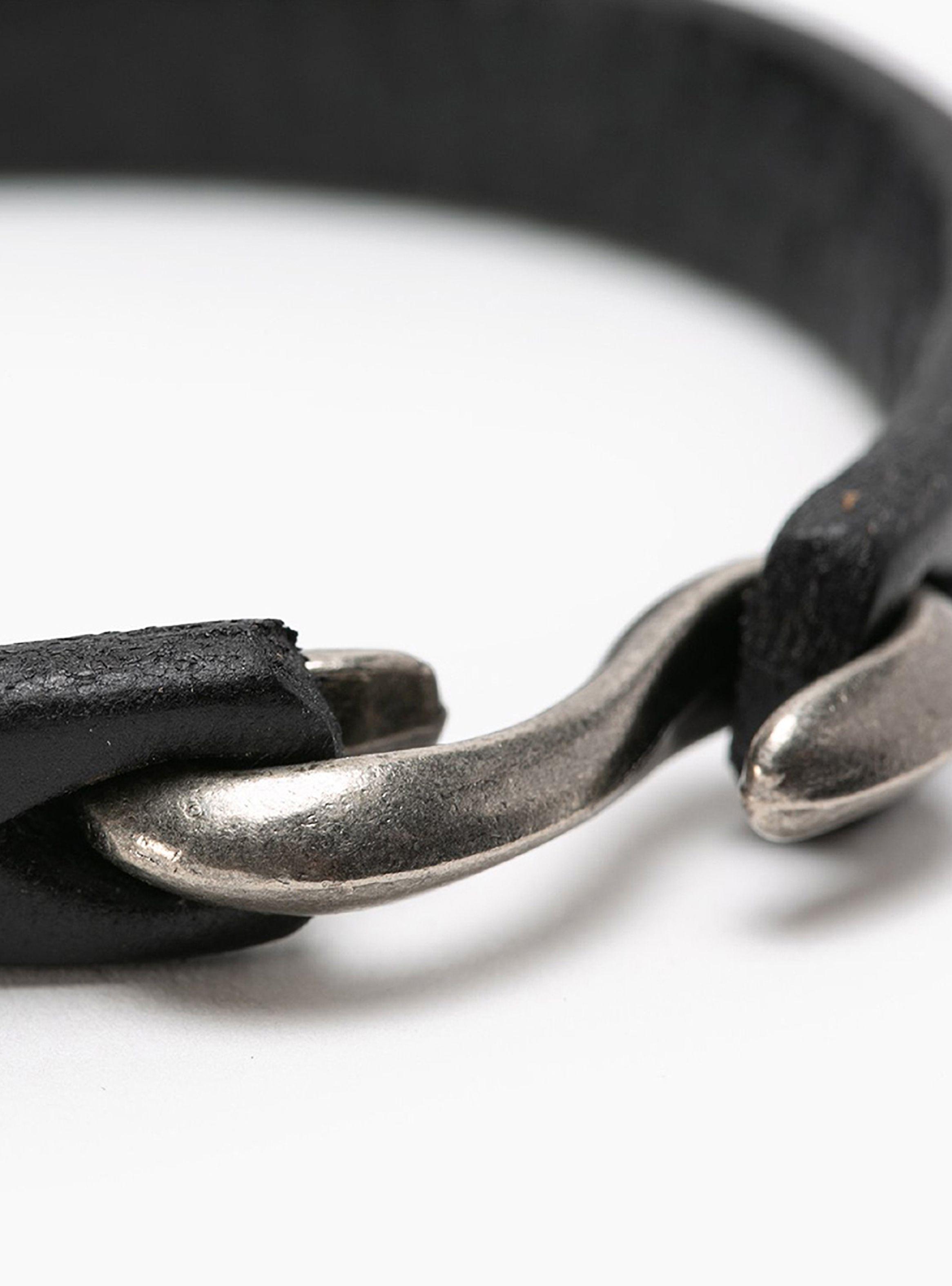Pulsera Cuero Lisa Negra-2