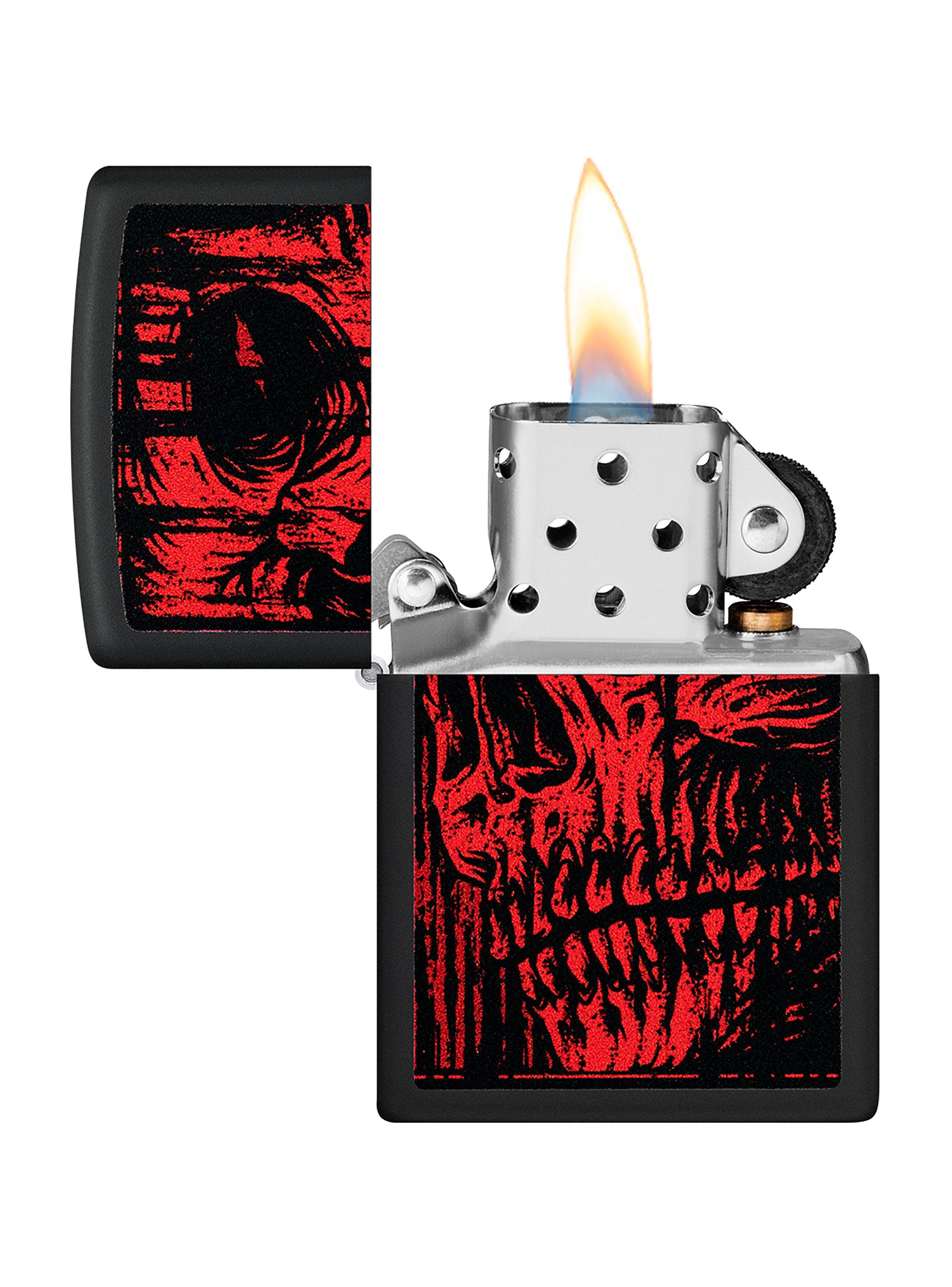 Encendedor Zippo Lighter Red Skull Design Calavera Rojo-1