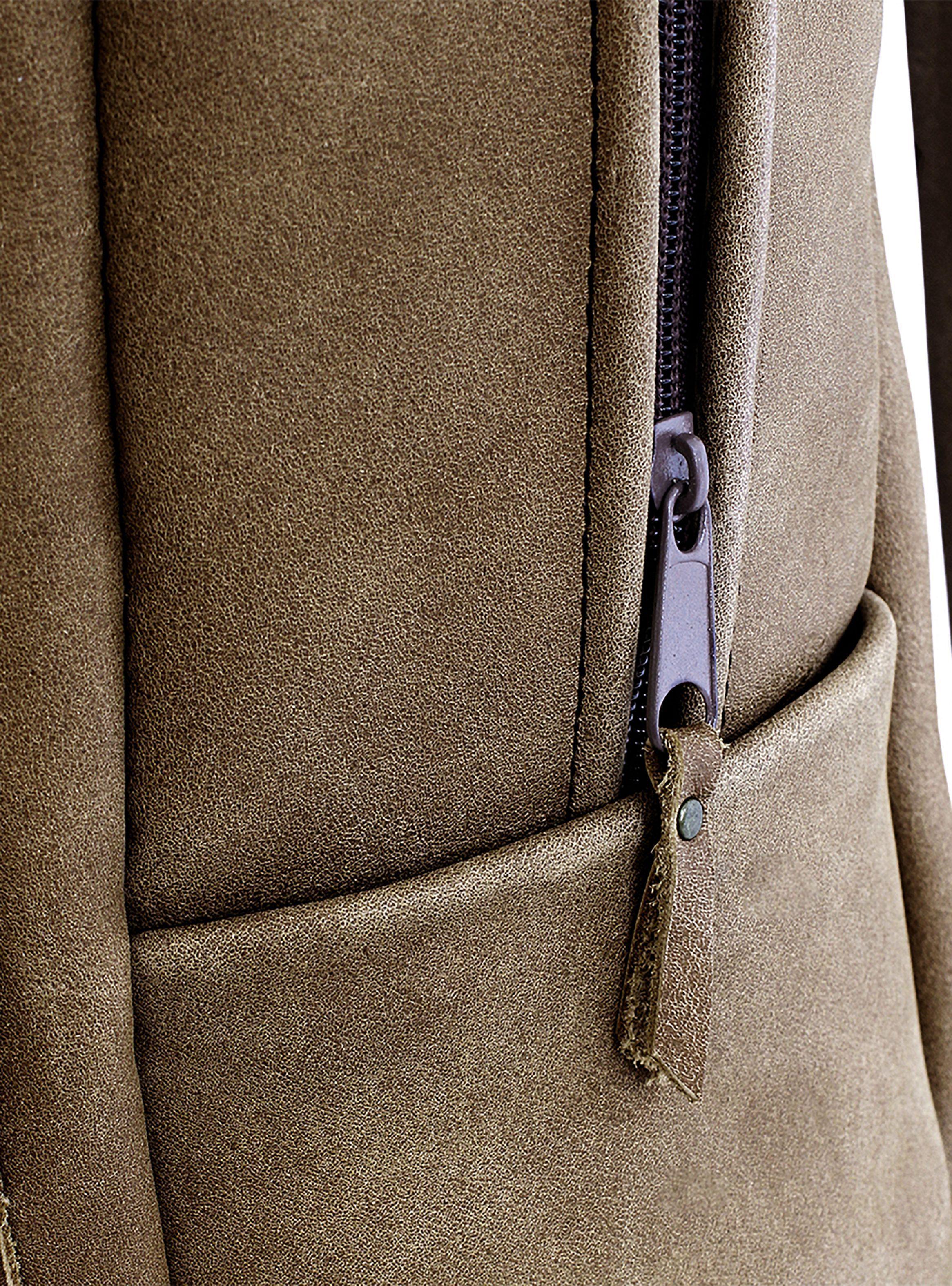 Mochila de Cuero Natural Marrón Unisex Notebook-4