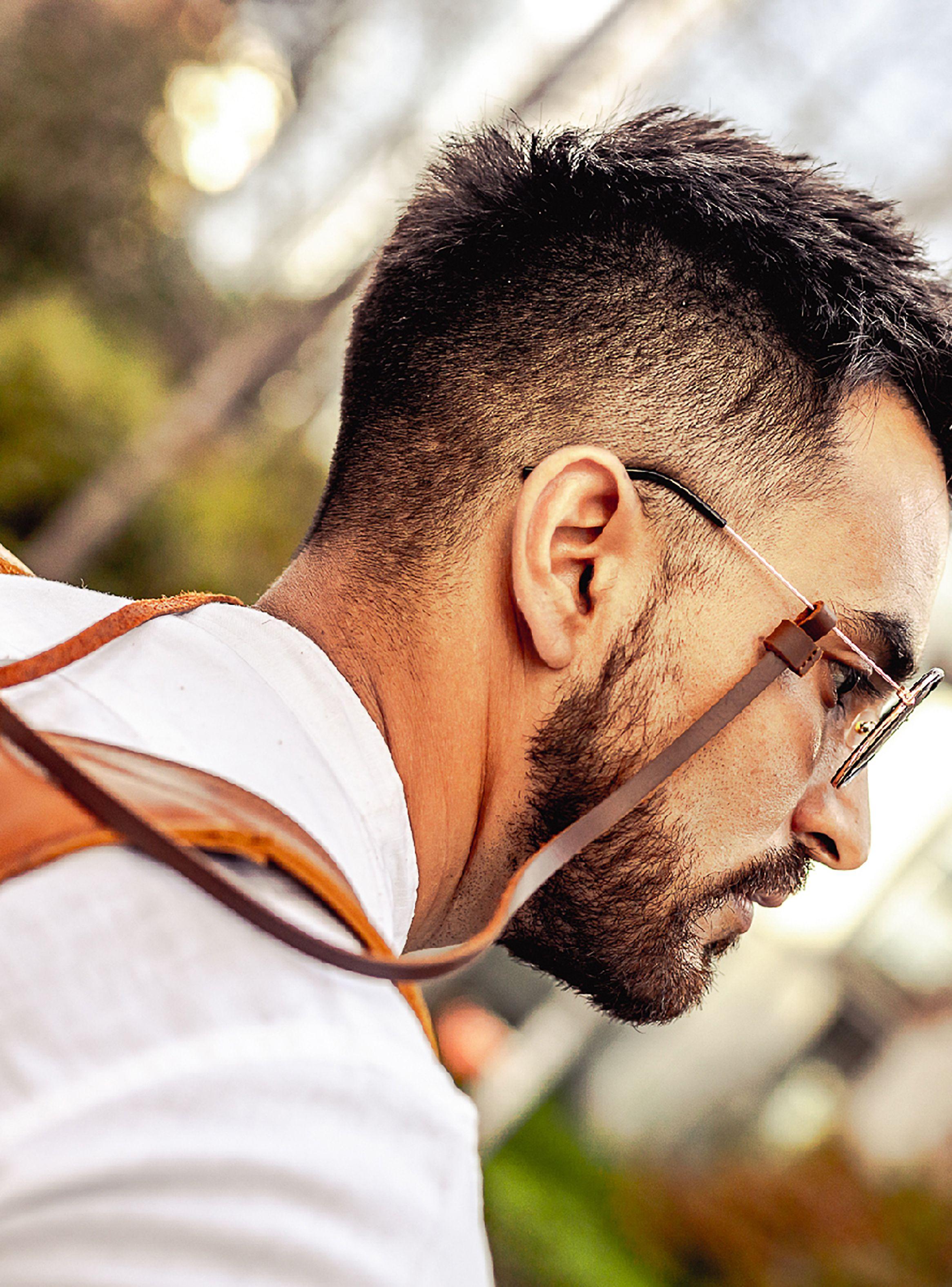Strap de Cuero Ajustable Café para Lentes-5