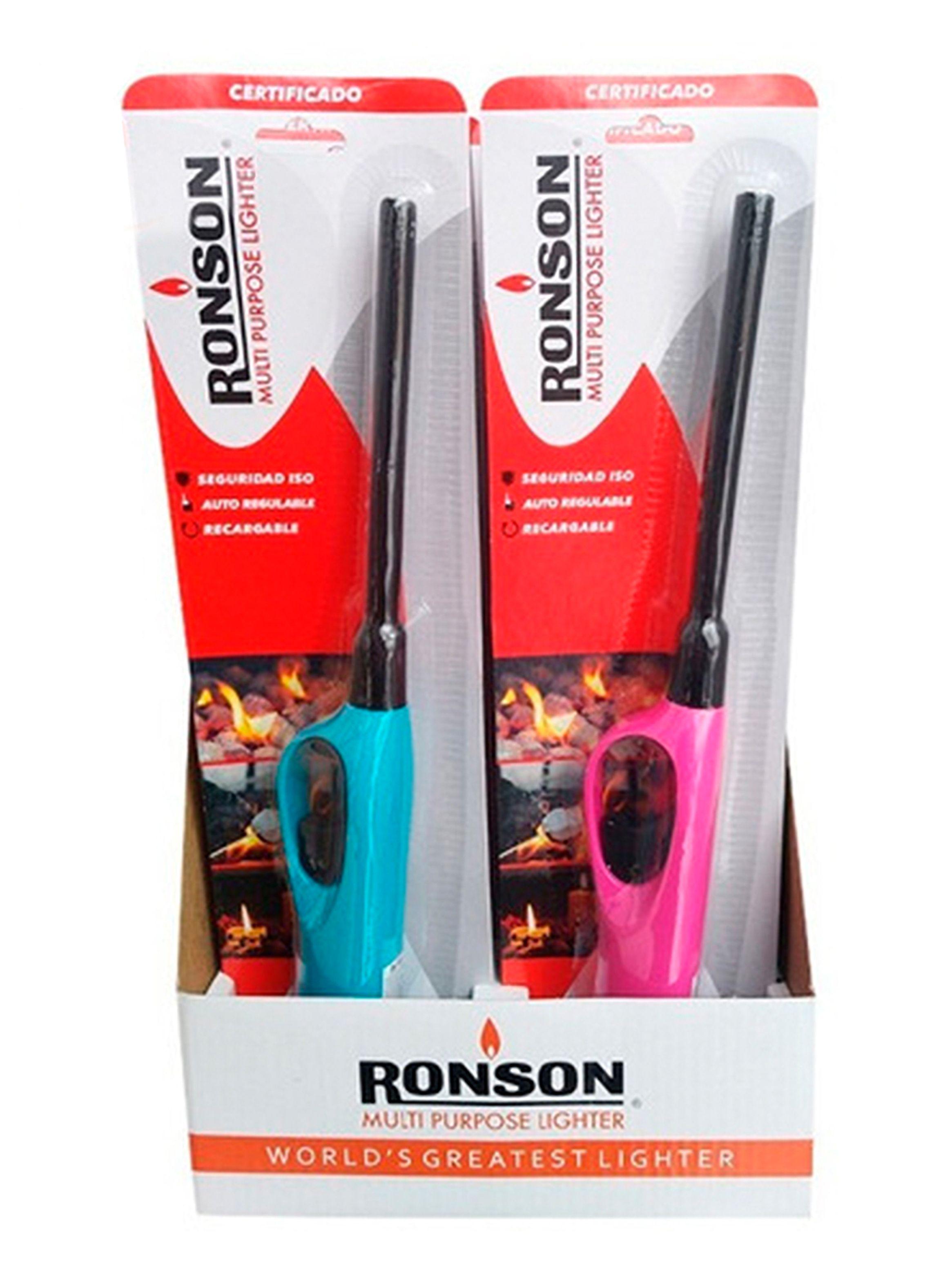 Pack Encendedores Ronson Tubo Largo Con Gancho x 12 unidades-2