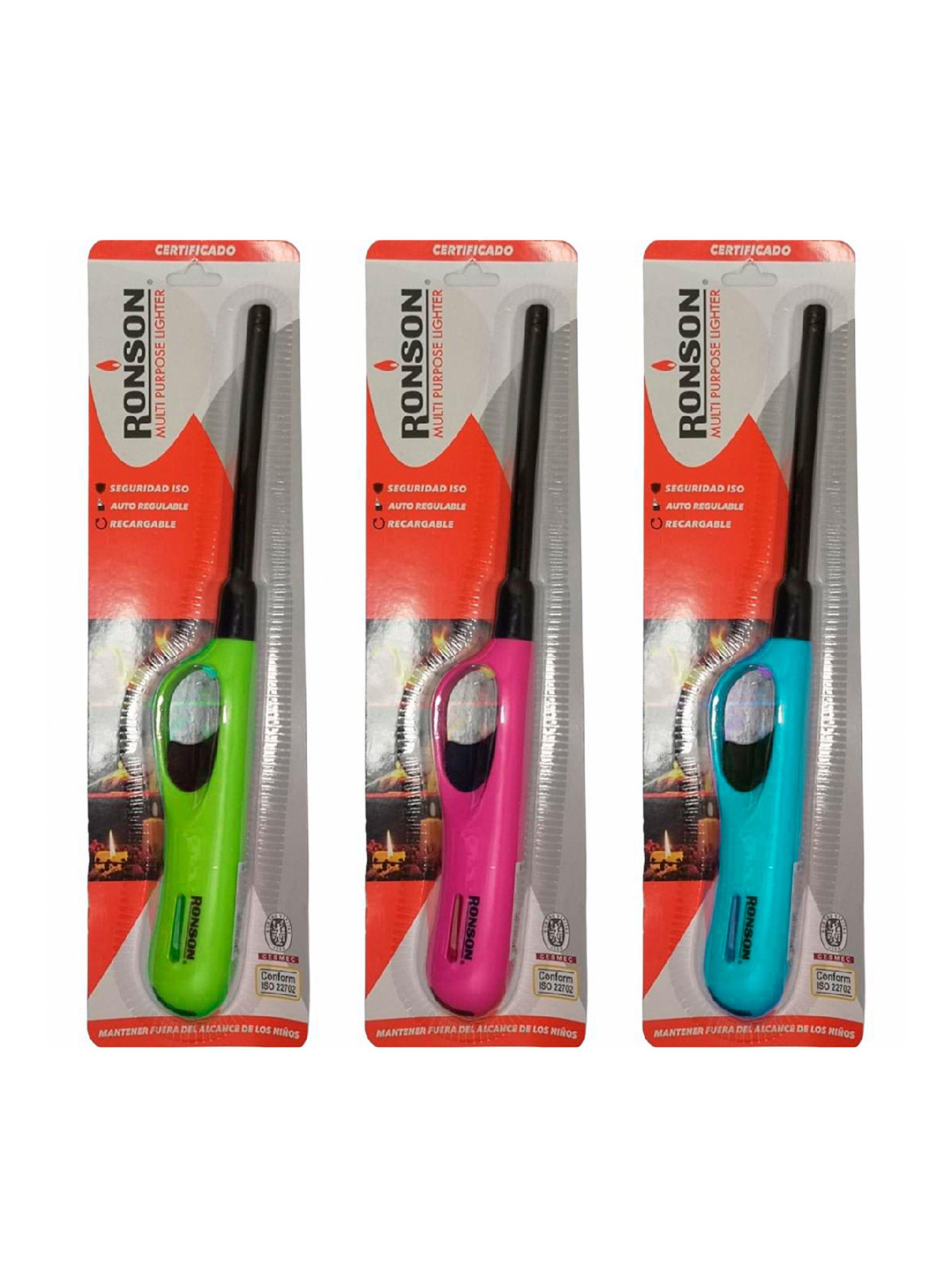 Pack Encendedores Ronson Tubo Largo Con Gancho x 12 unidades-5