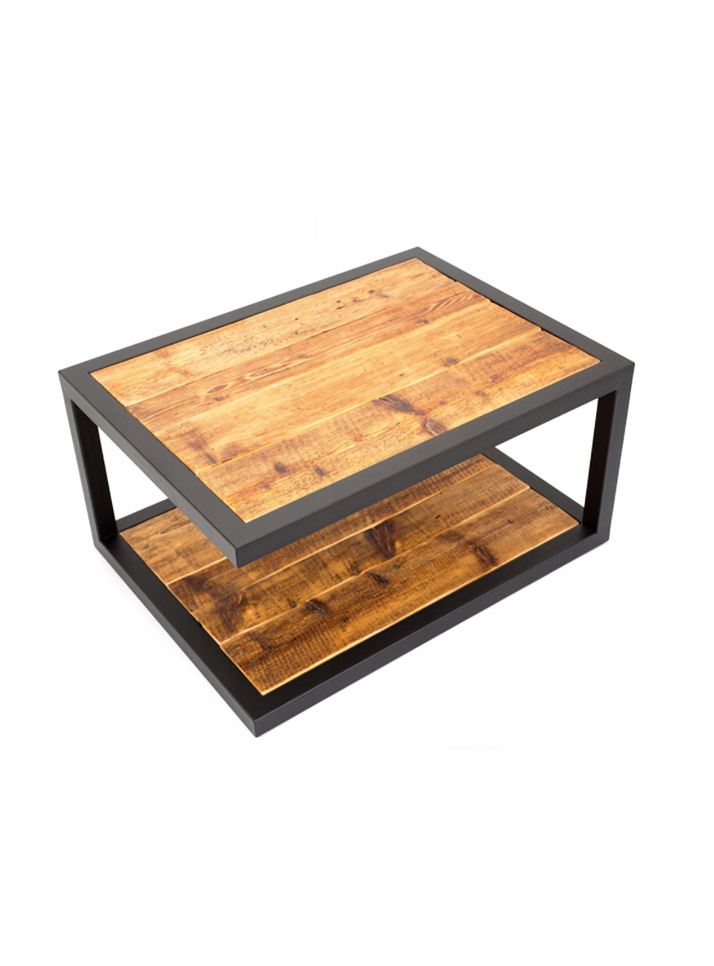 Mesa de Centro Madera Rustica Industrial-0