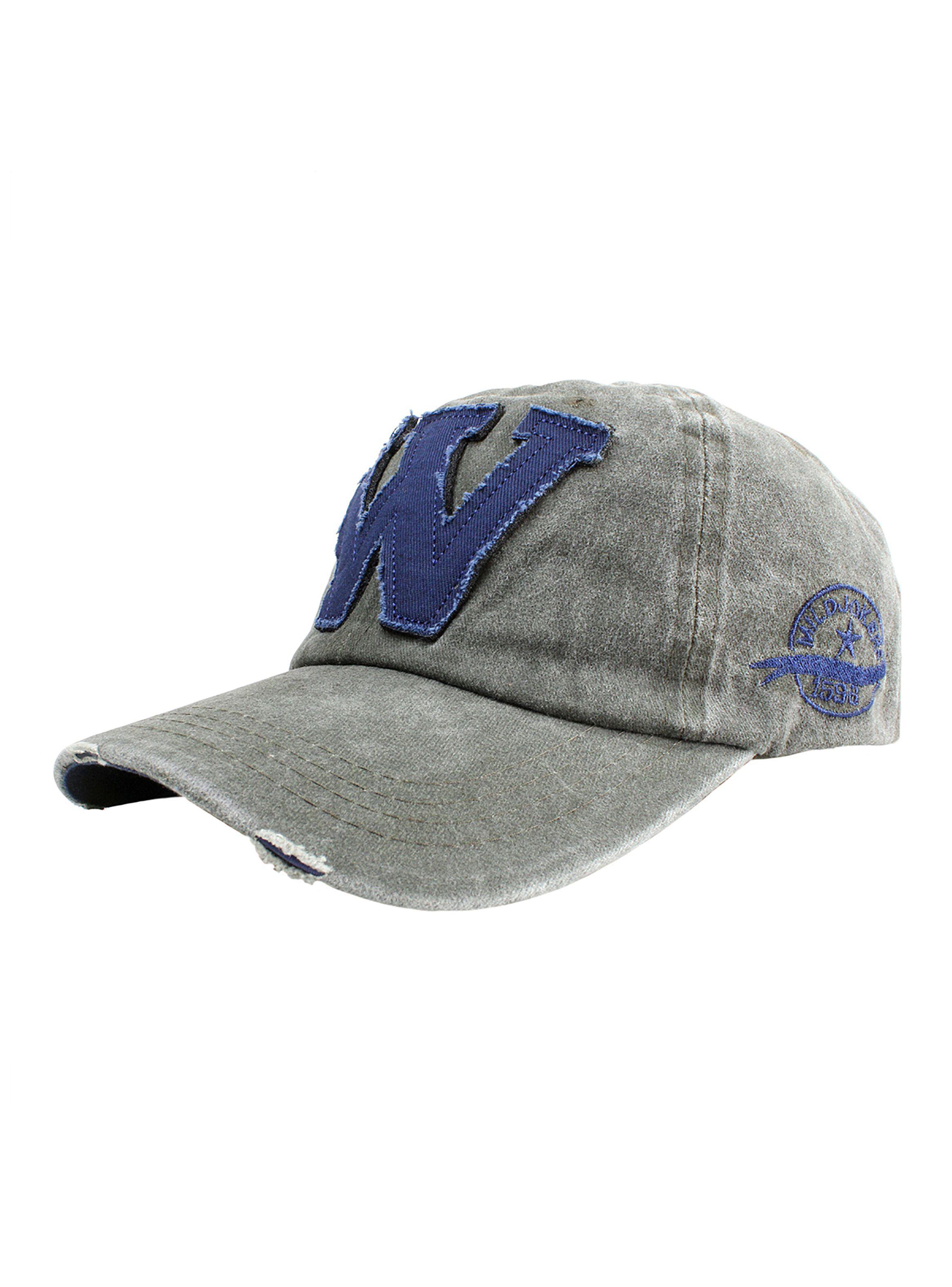 Jockey de Algodón Unisex Diseño W Prelavado Gris Azul-0