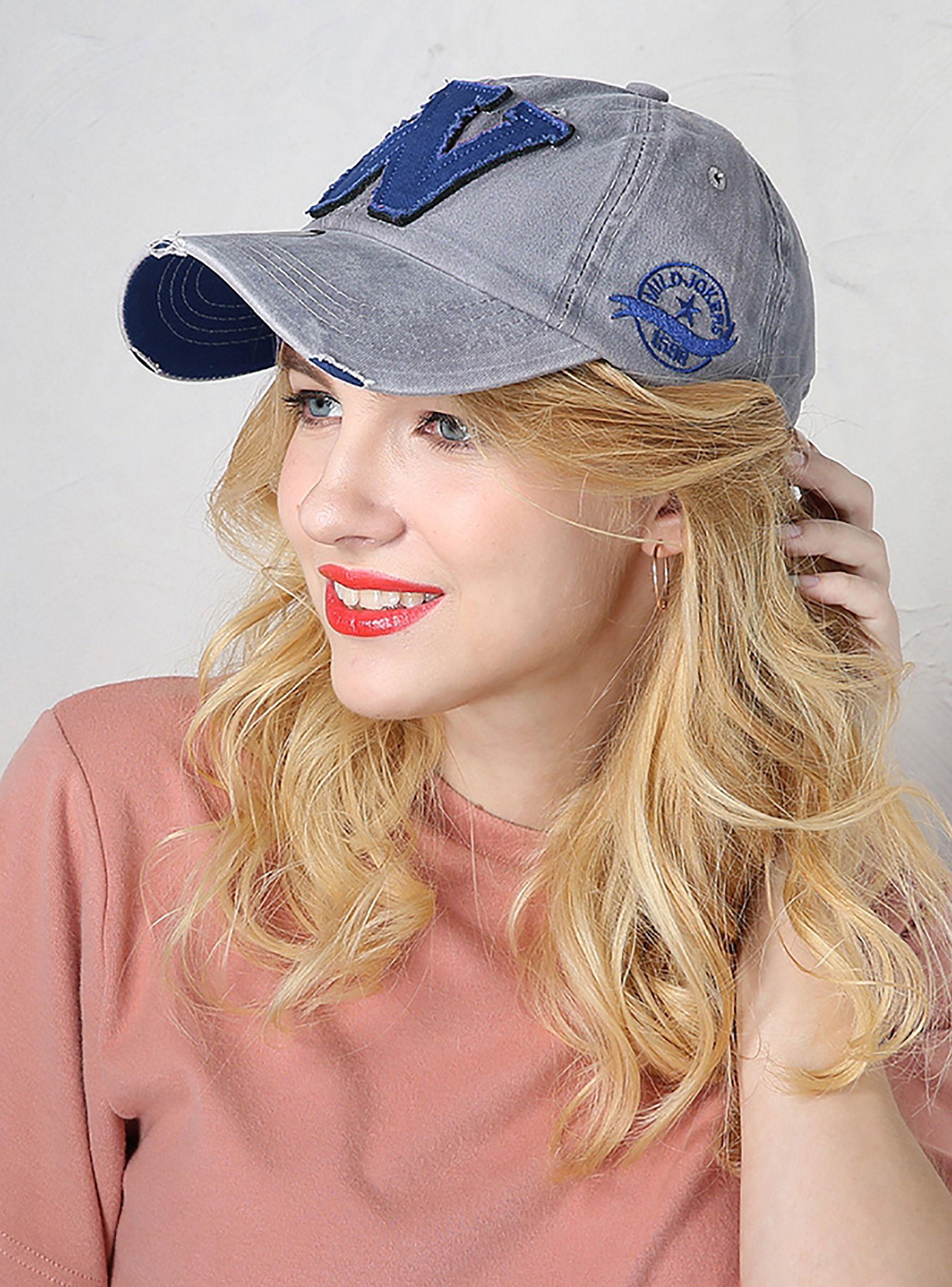 Jockey de Algodón Unisex Diseño W Prelavado Gris Azul-2