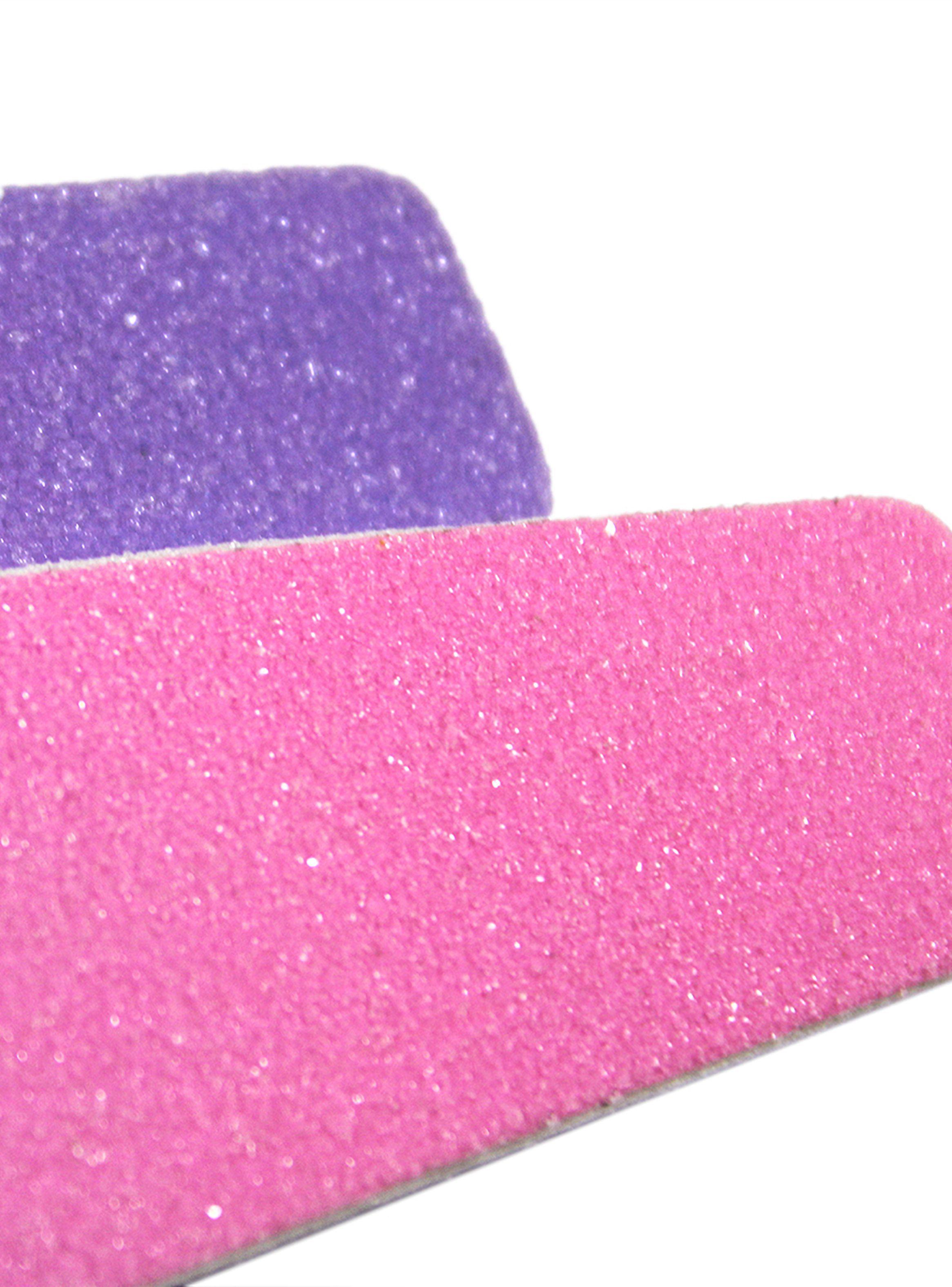 Limas de Uñas Pulidoras 180 Morado / Rosa x2-4