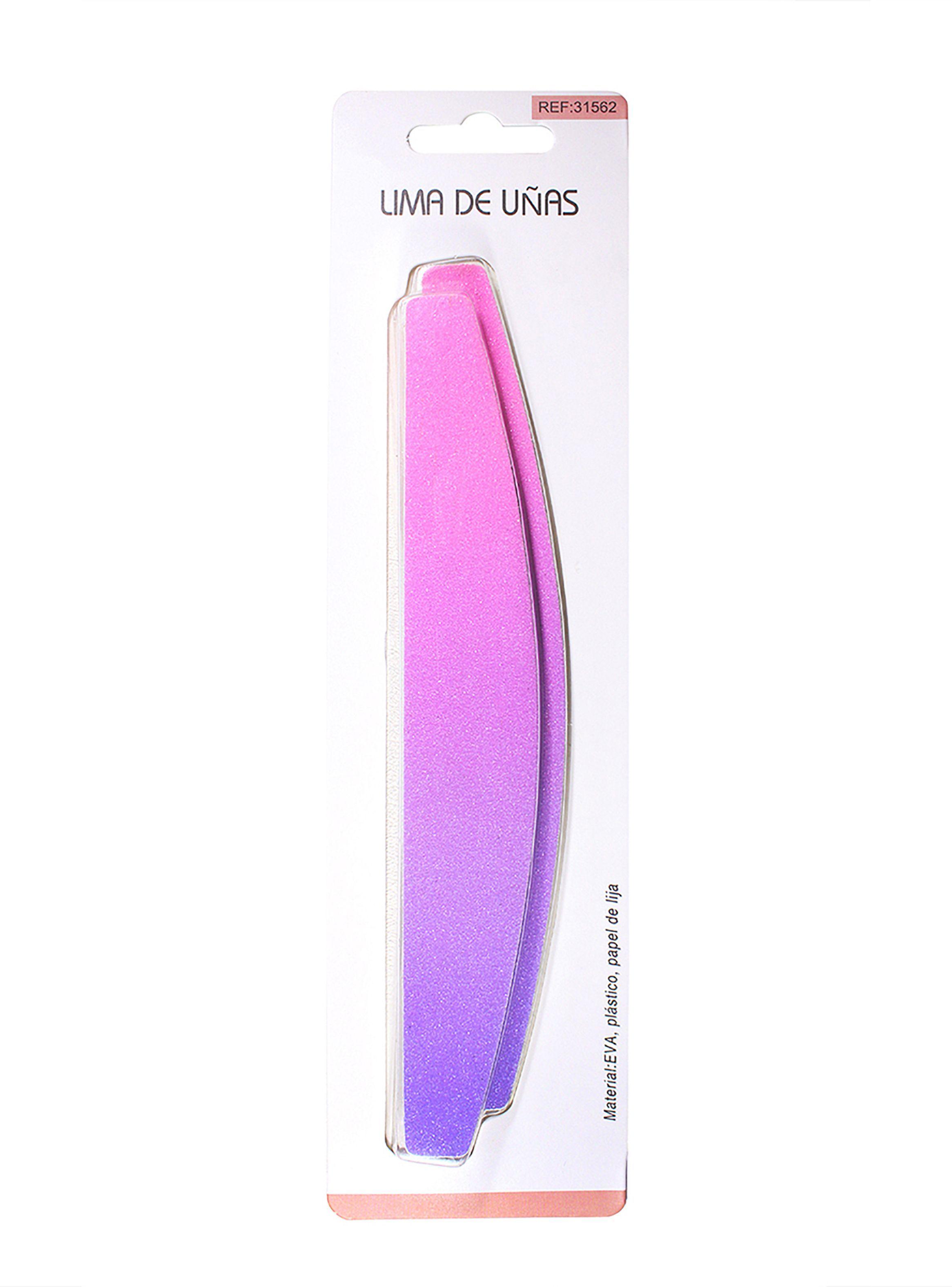 Limas de Uñas Pulidoras 180 Morado / Rosa x2-1