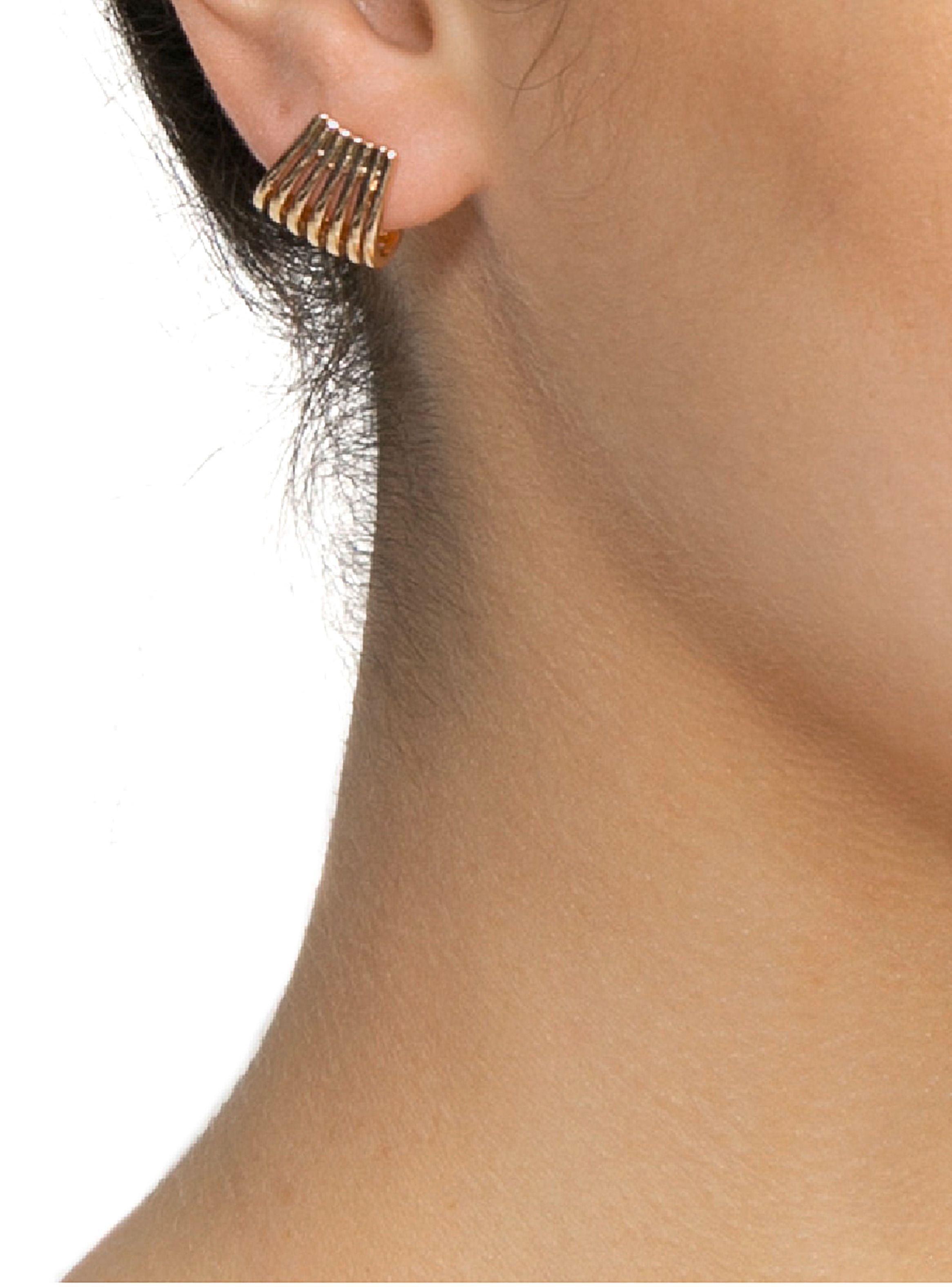 Aros Mujer Dorados Arcos Argollas Par-2