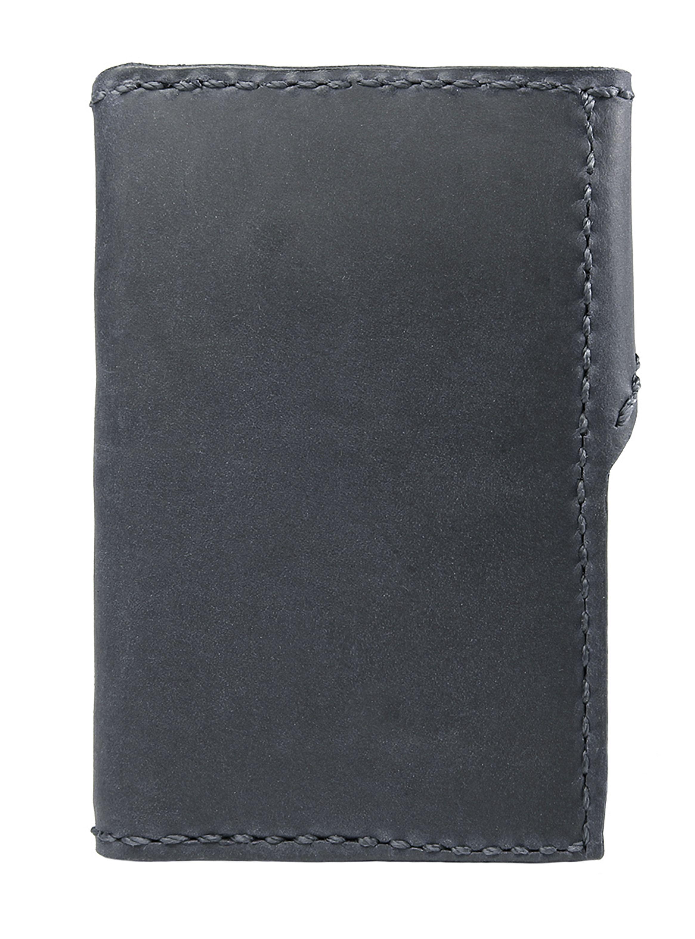 Tarjetero Hombre Mujer Porta Tarjetas Cuero Negro-1