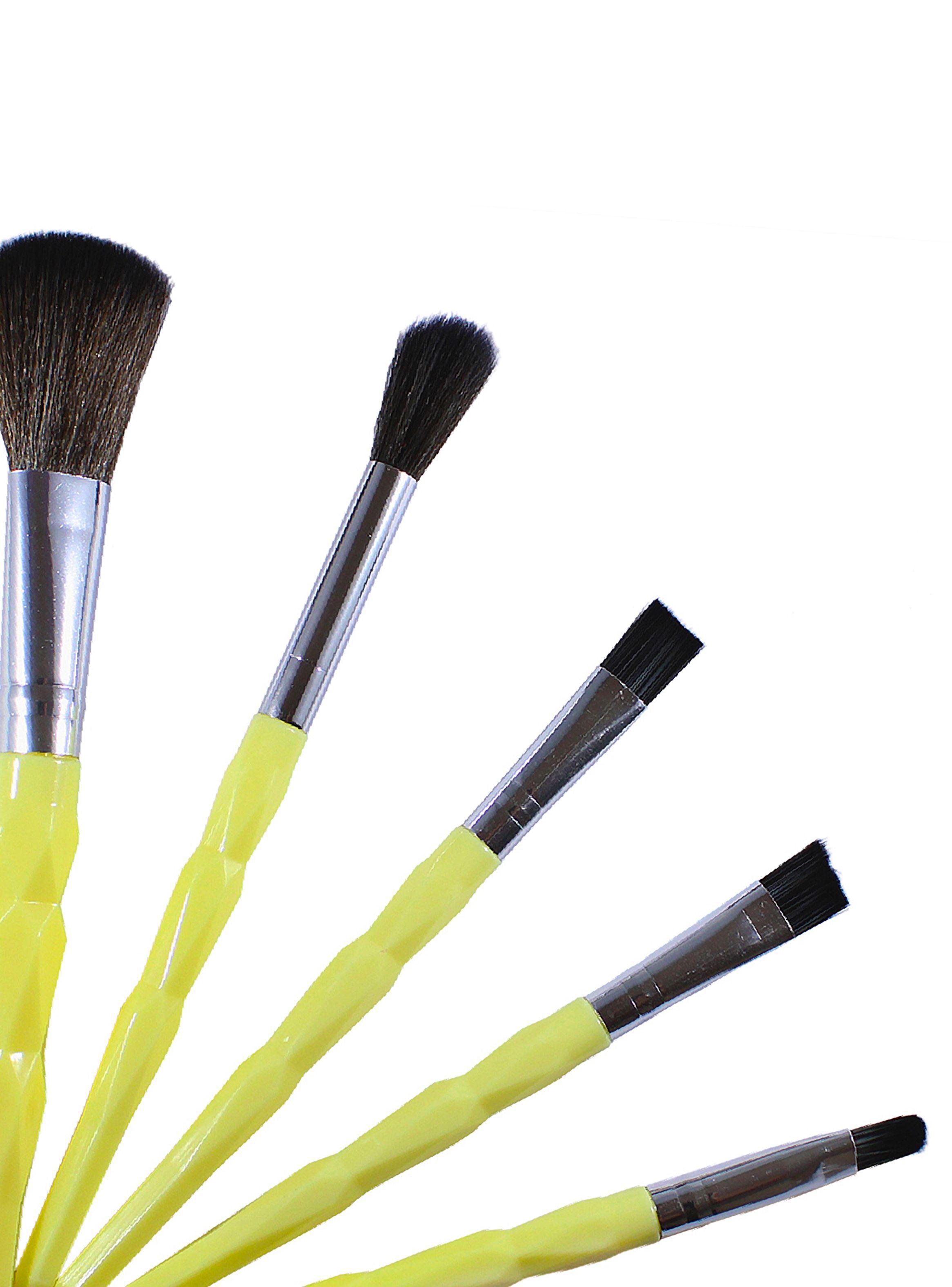 Set 5 Brochas para Maquillaje Piové Amarillo-3