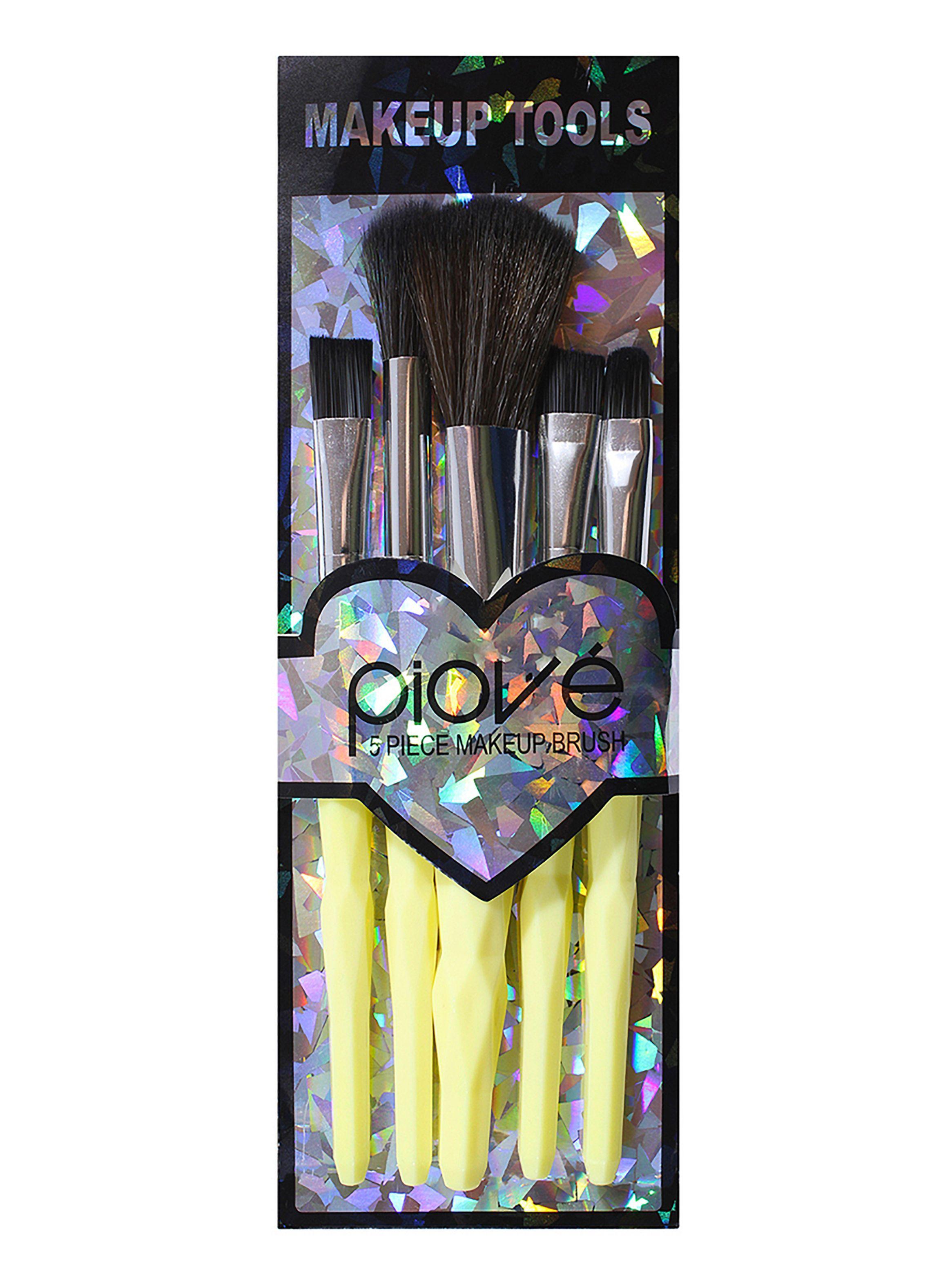 Set 5 Brochas para Maquillaje Piové Amarillo-2