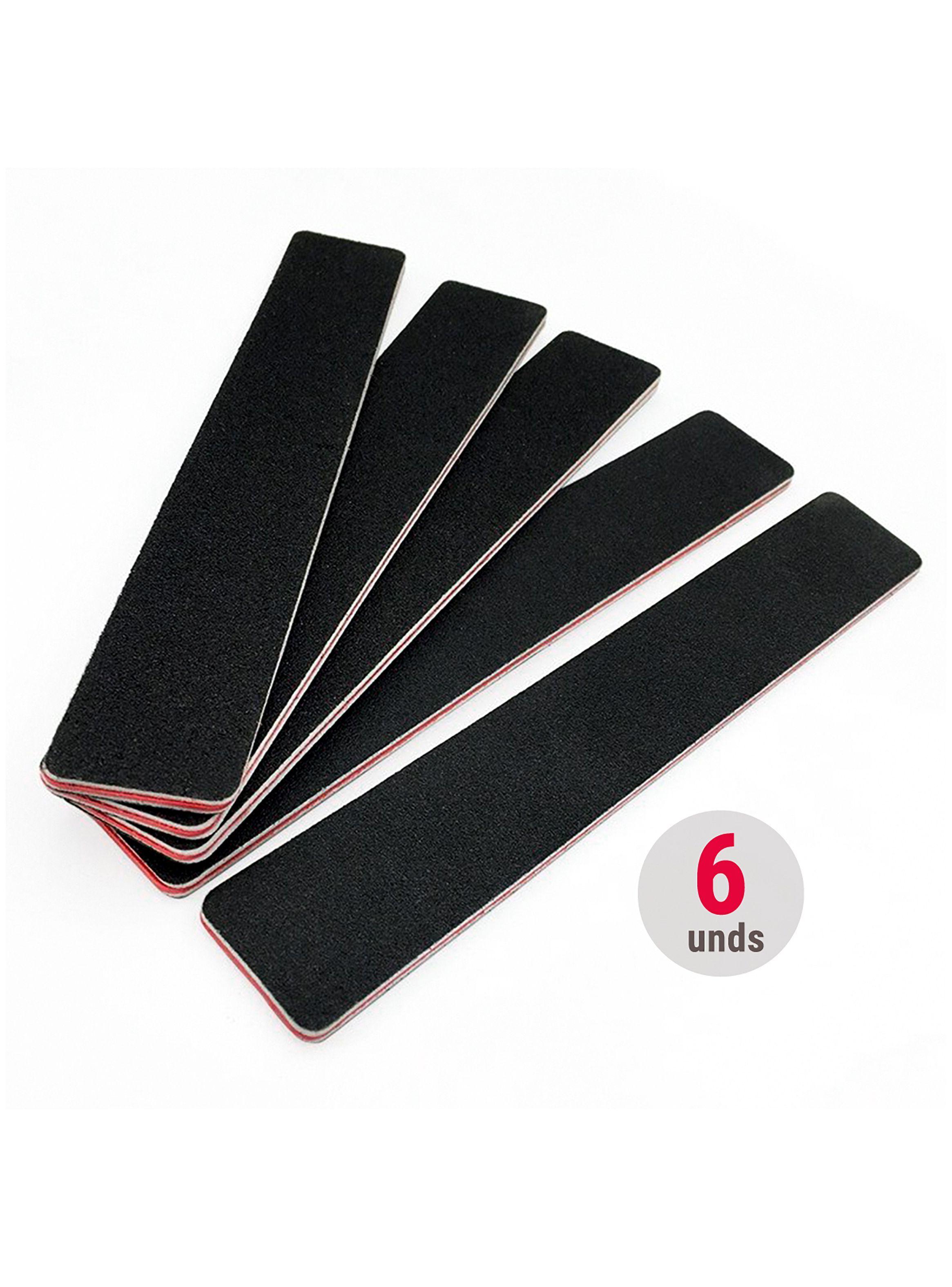 Pack 6 limas negras rectangulares 100/180-1