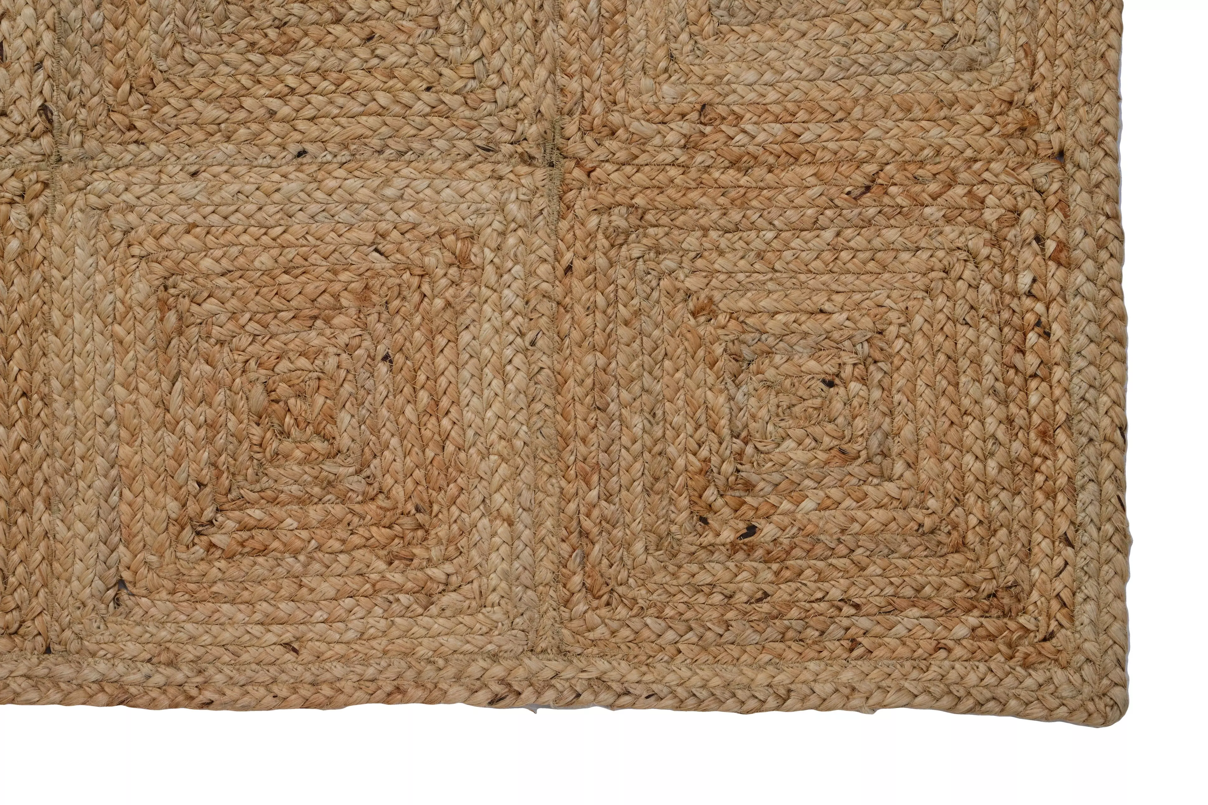 Alfombra Deco Yute Cubos decrecientes Moderno Natural1,5x2,1 mts-1
