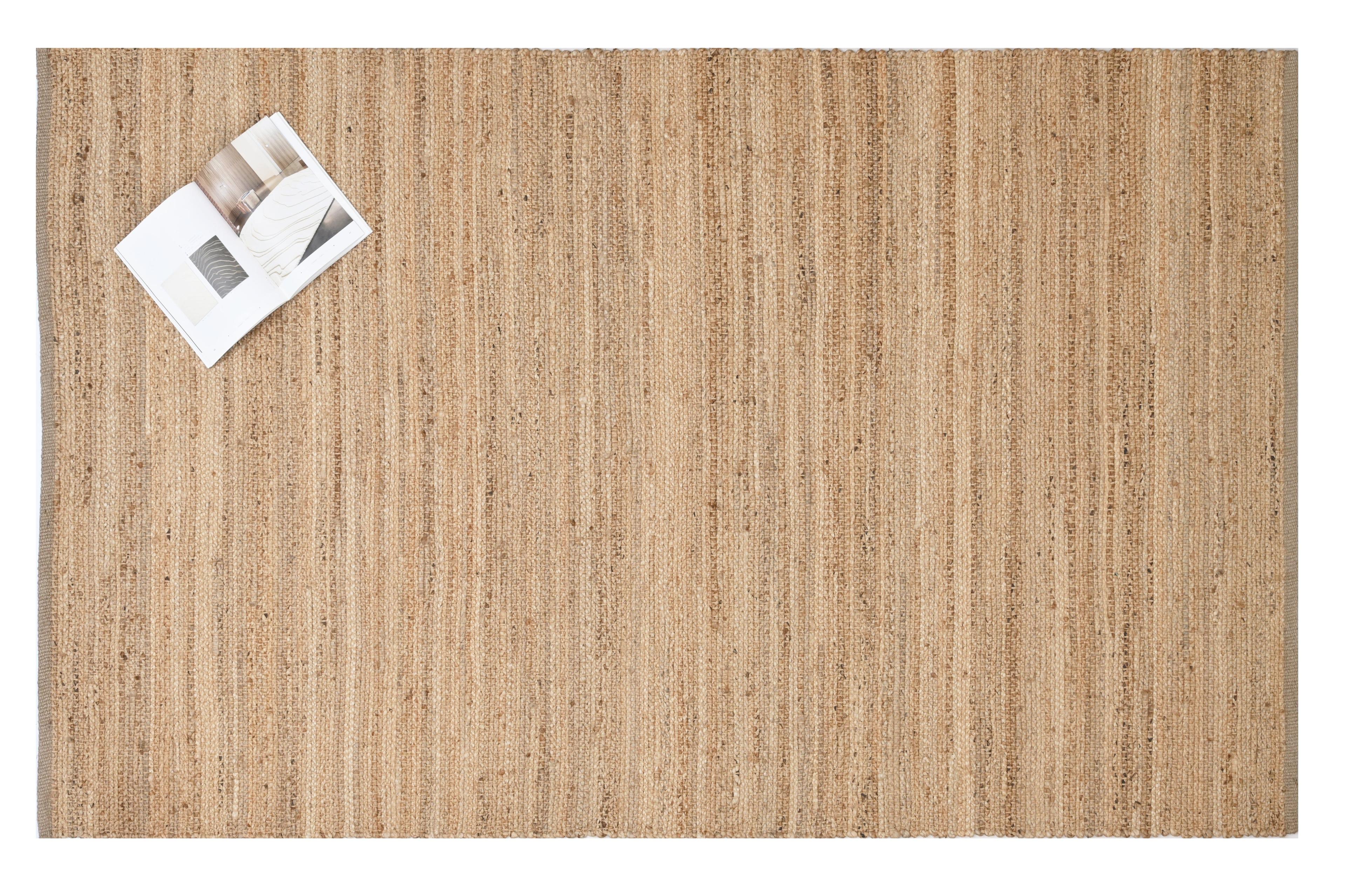 Alfombra Deco Yute durries trenzada Ranya Moderno Natural1,8x2,7 mts-0