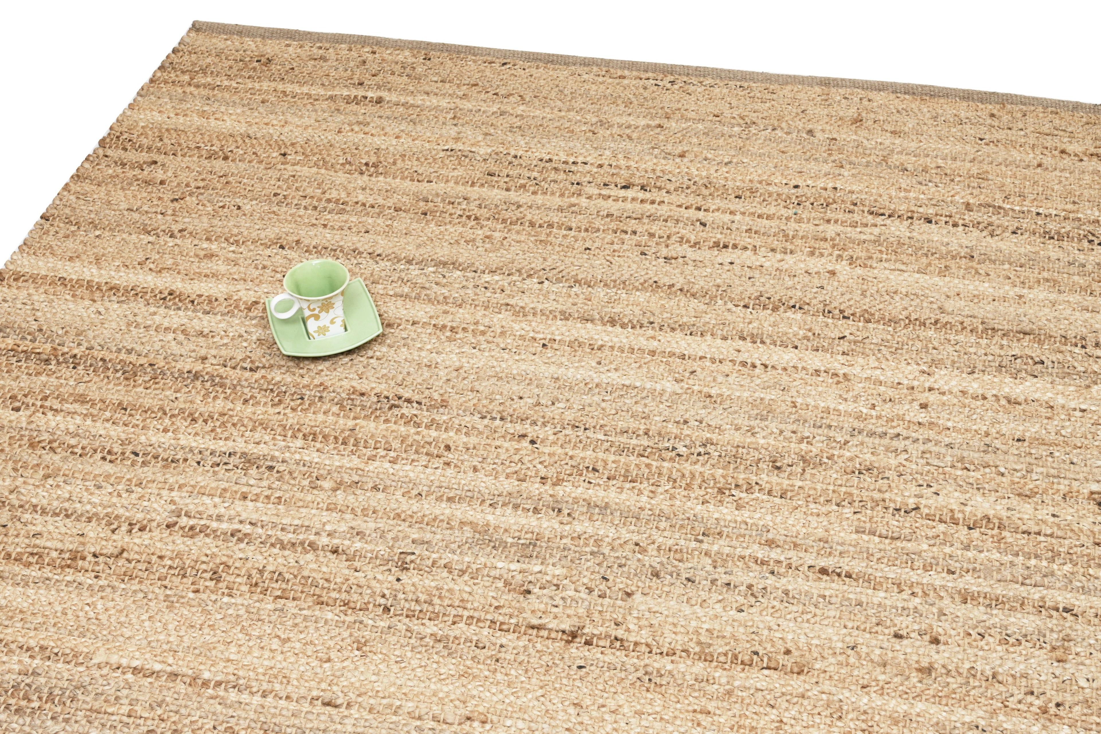 Alfombra Deco Yute durries trenzada Ranya Moderno Natural1,8x2,7 mts-2