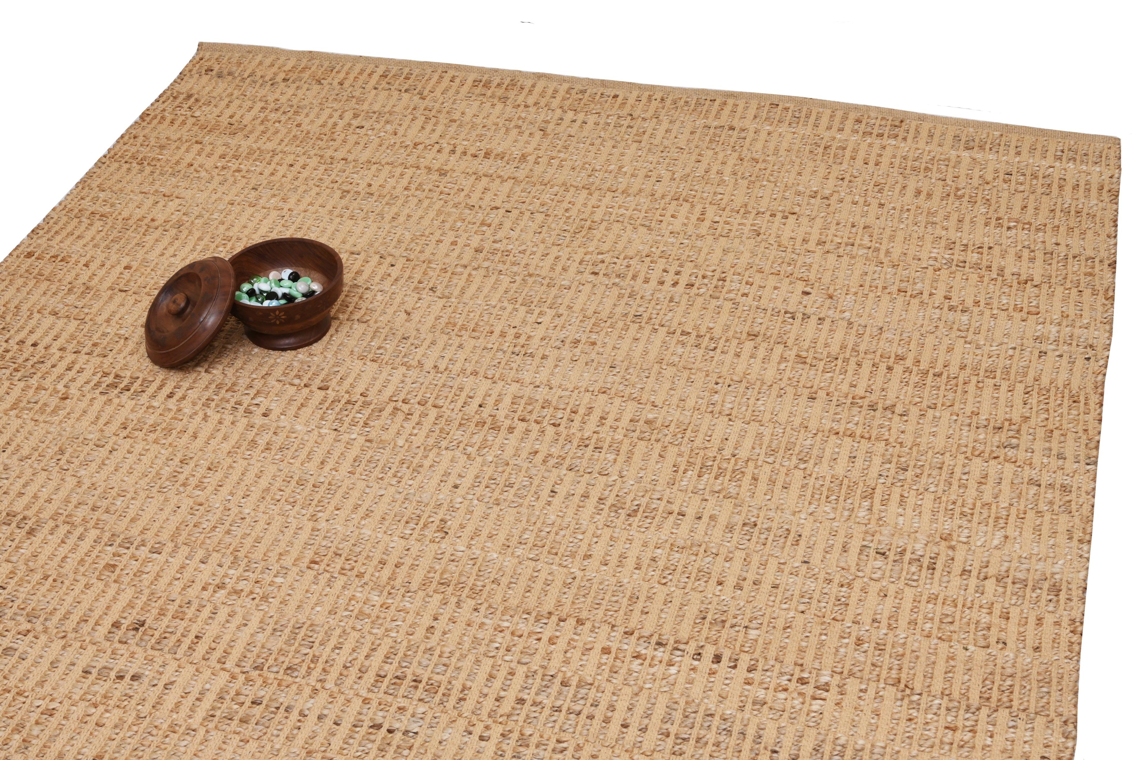 Pasillo Deco Yute Durries Natural/Lineas Beige Moderno 0,6x1,8 mts-2