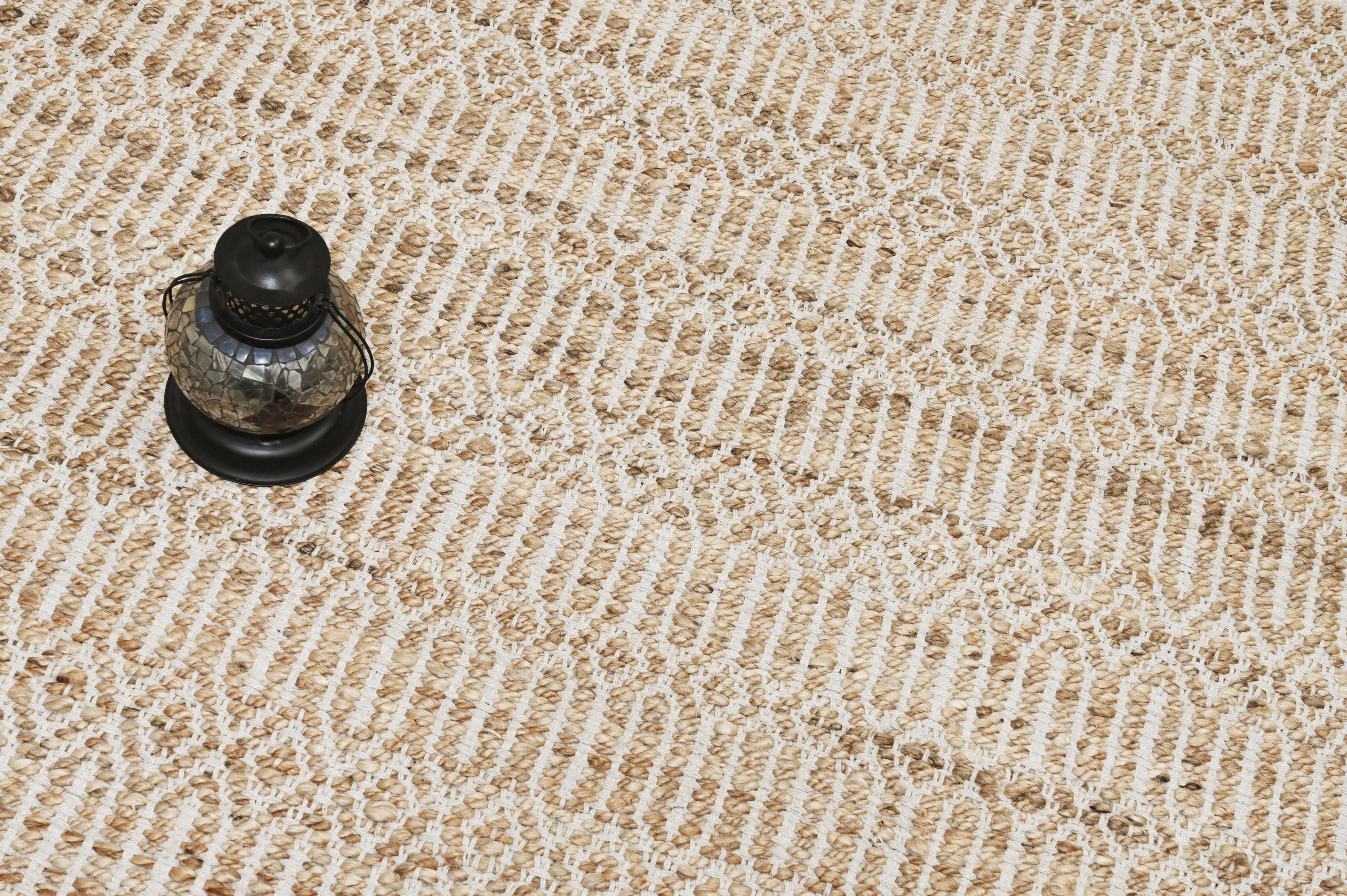 Alfombra Deco Yute Diamante c/ Natural Moderno Natural2,7x3,6 mts-2