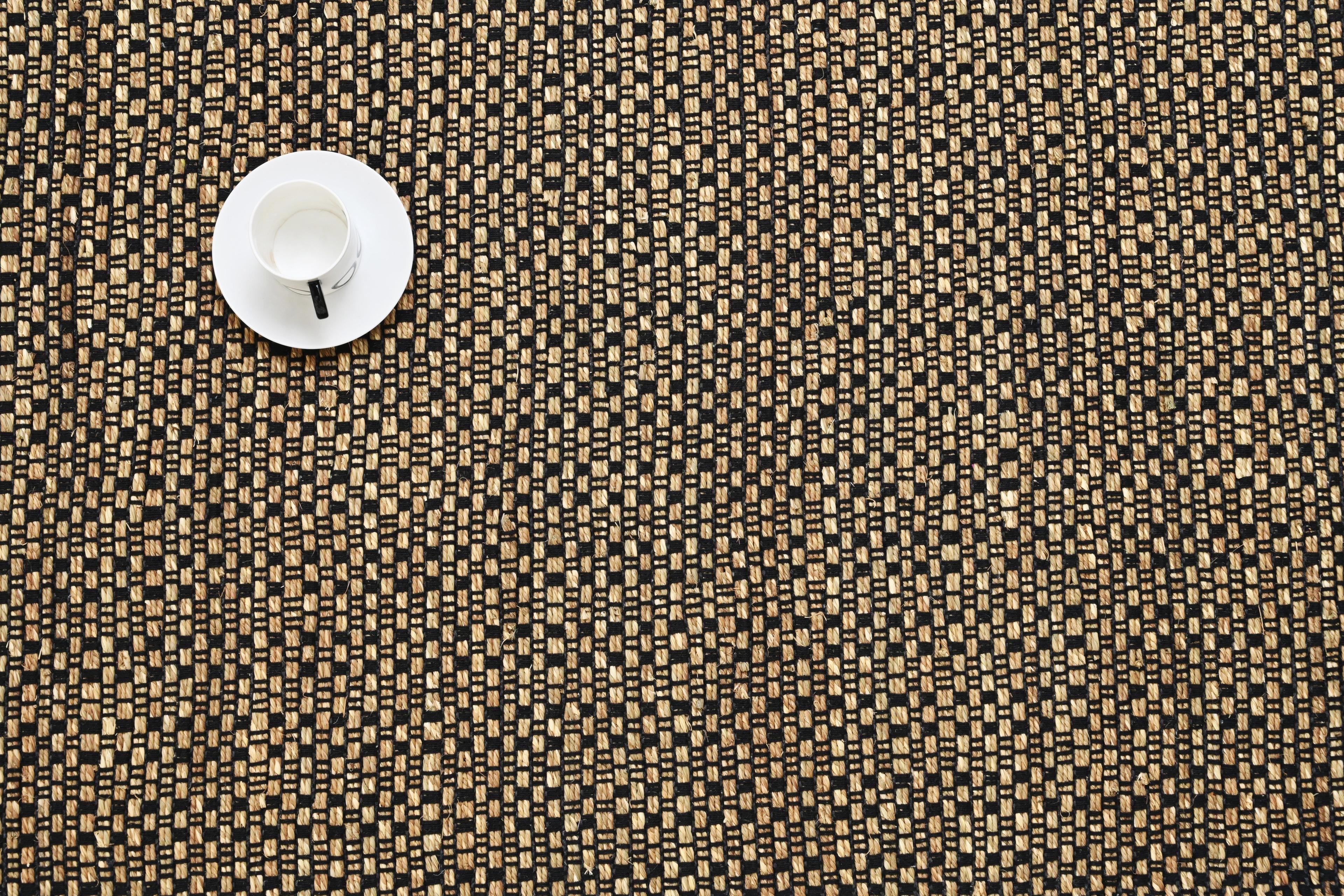 Alfombra Deco Yute Seagrass Natural/Black Moderno Natural1,2x1,8 mts-1