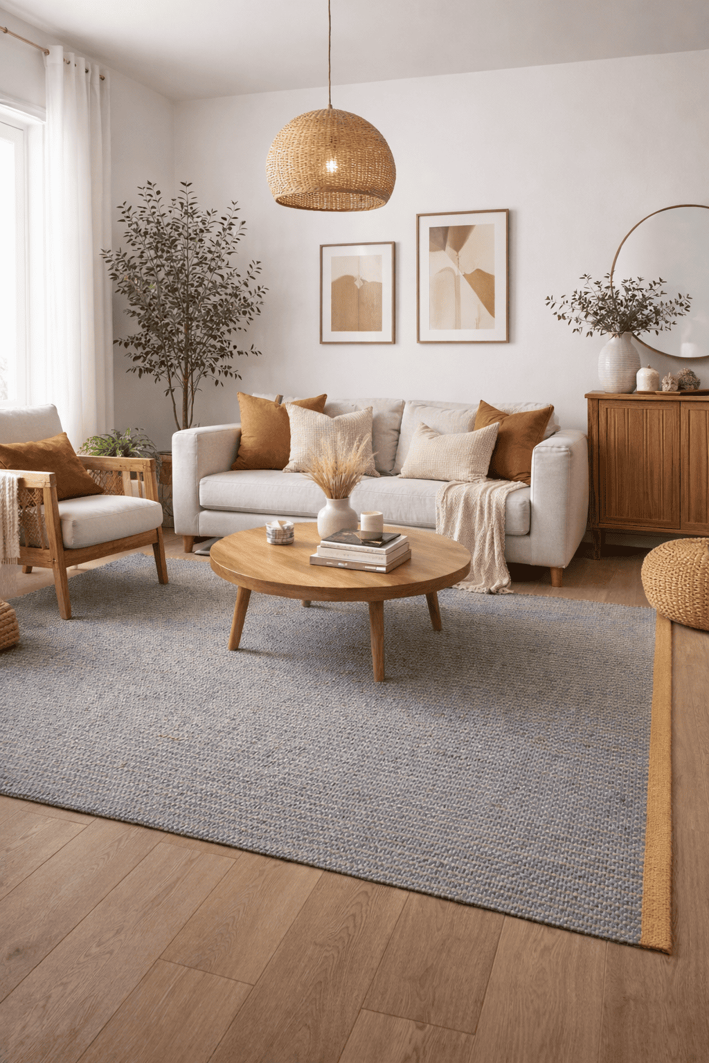 Alfombra Deco Yute Seagrass Grey Moderno Natural1,2x1,8 mts-2