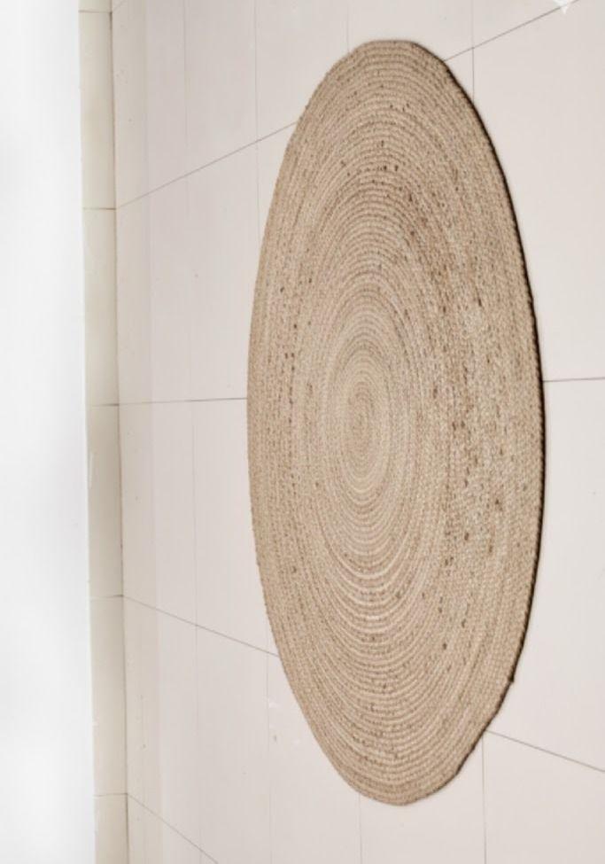 Alfombra Deco Yute Redonda Natural Moderno Natural1,5x1,5 mts-2