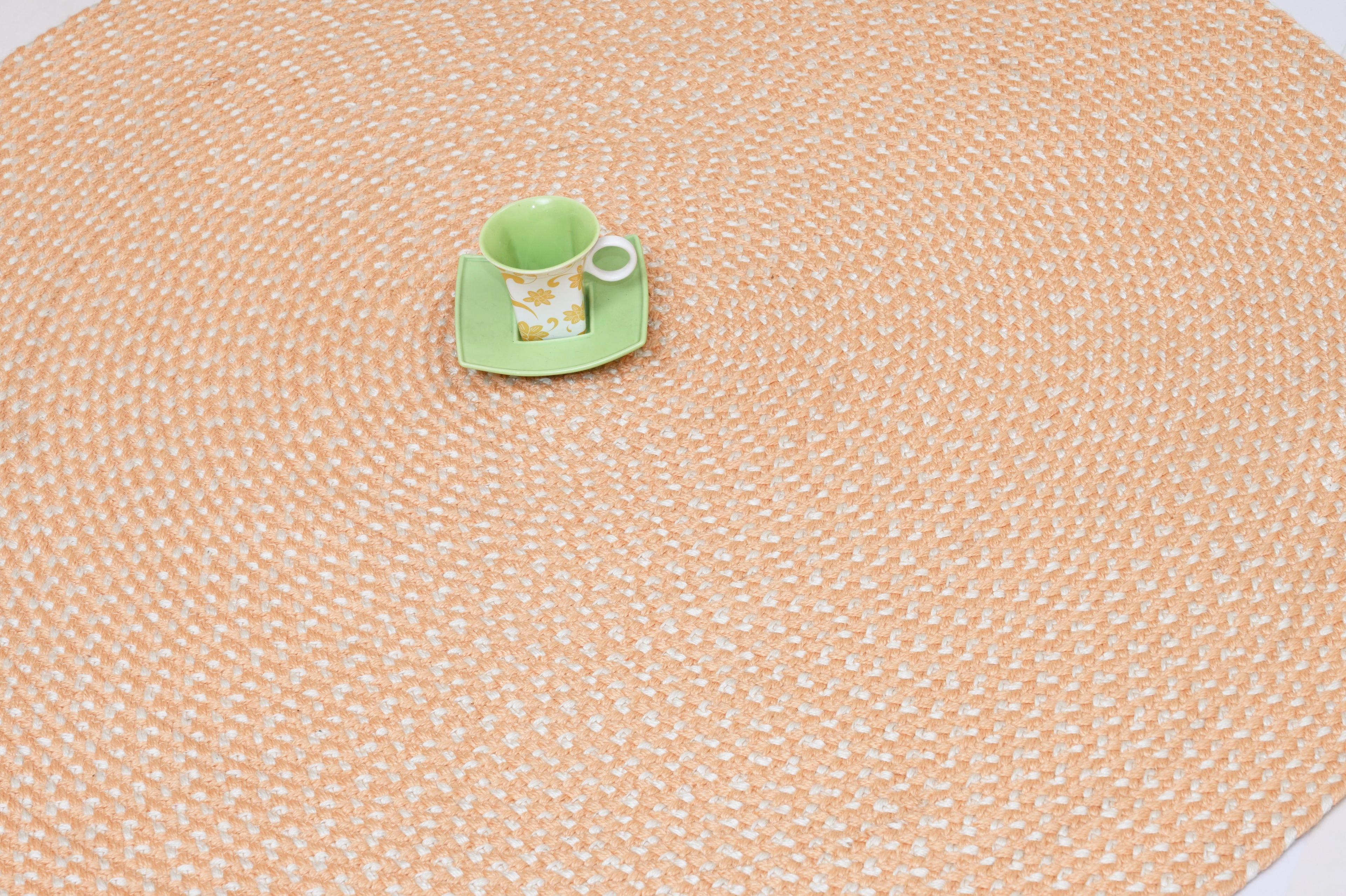 Alfombra sintetica Deco PET  Blanco/Naranjo Moderno Lavable Indoor/Outdoor1,2x1,8 mts-0