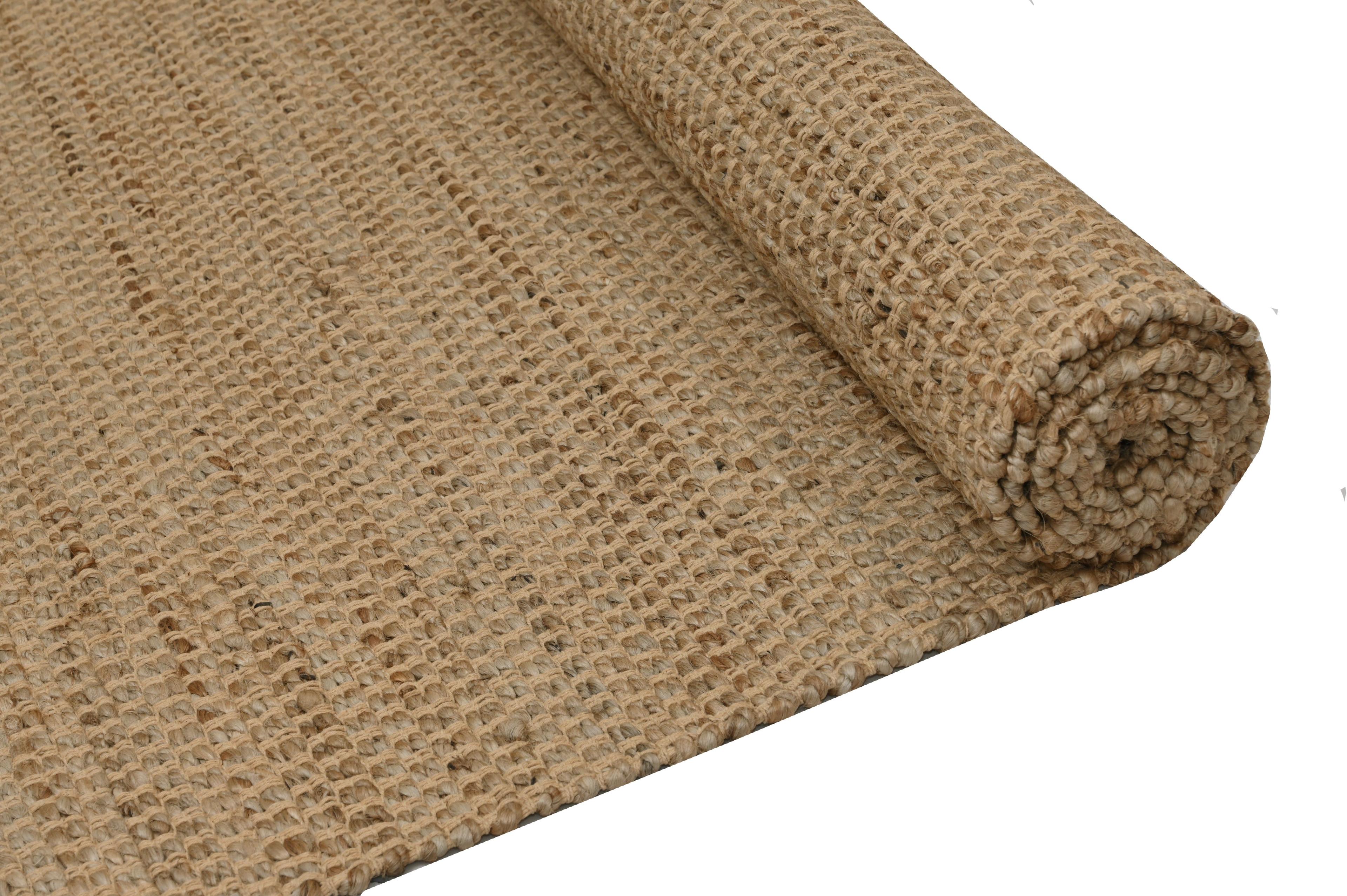 Alfombra Deco Yute durries trenzado nudo doble Moderno Natural2,7x3,6 mts-2