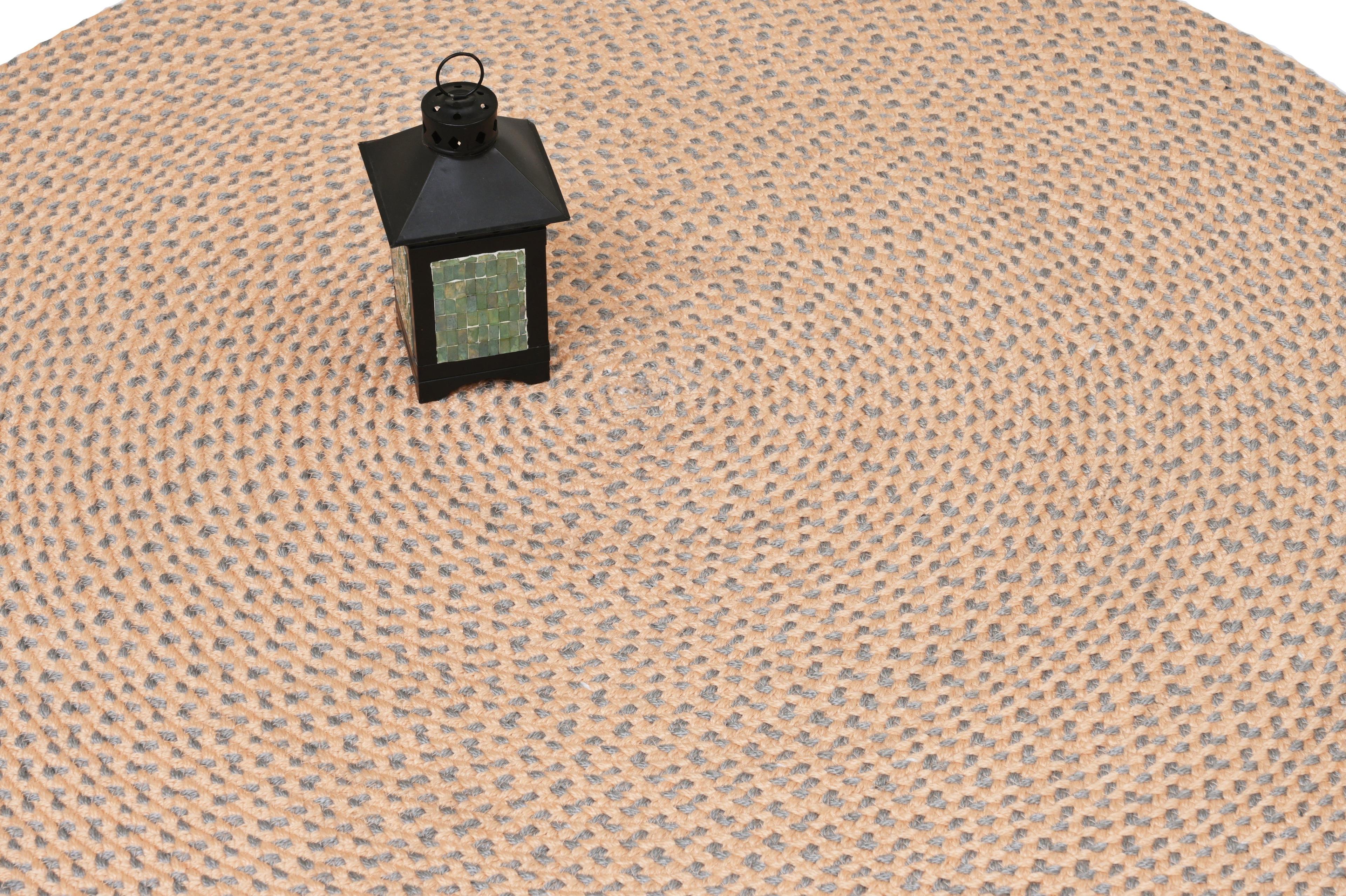 Alfombra sintetica Deco PET  Gris/Naranjo Moderno Lavable Indoor/Outdoor1,2x1,8 mts-0