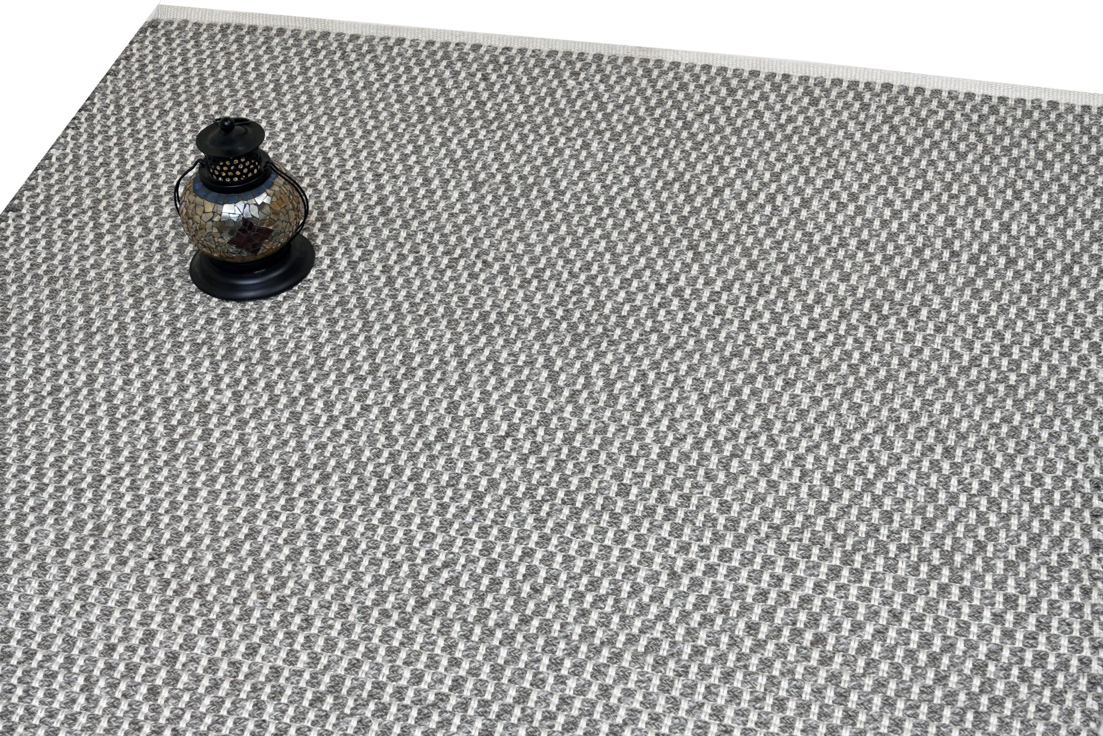 Alfombra sintetica Deco PET  Gris Oscuro/Blanco Moderno Lavable Indoor/Outdoor0,9x1,5 mts-1