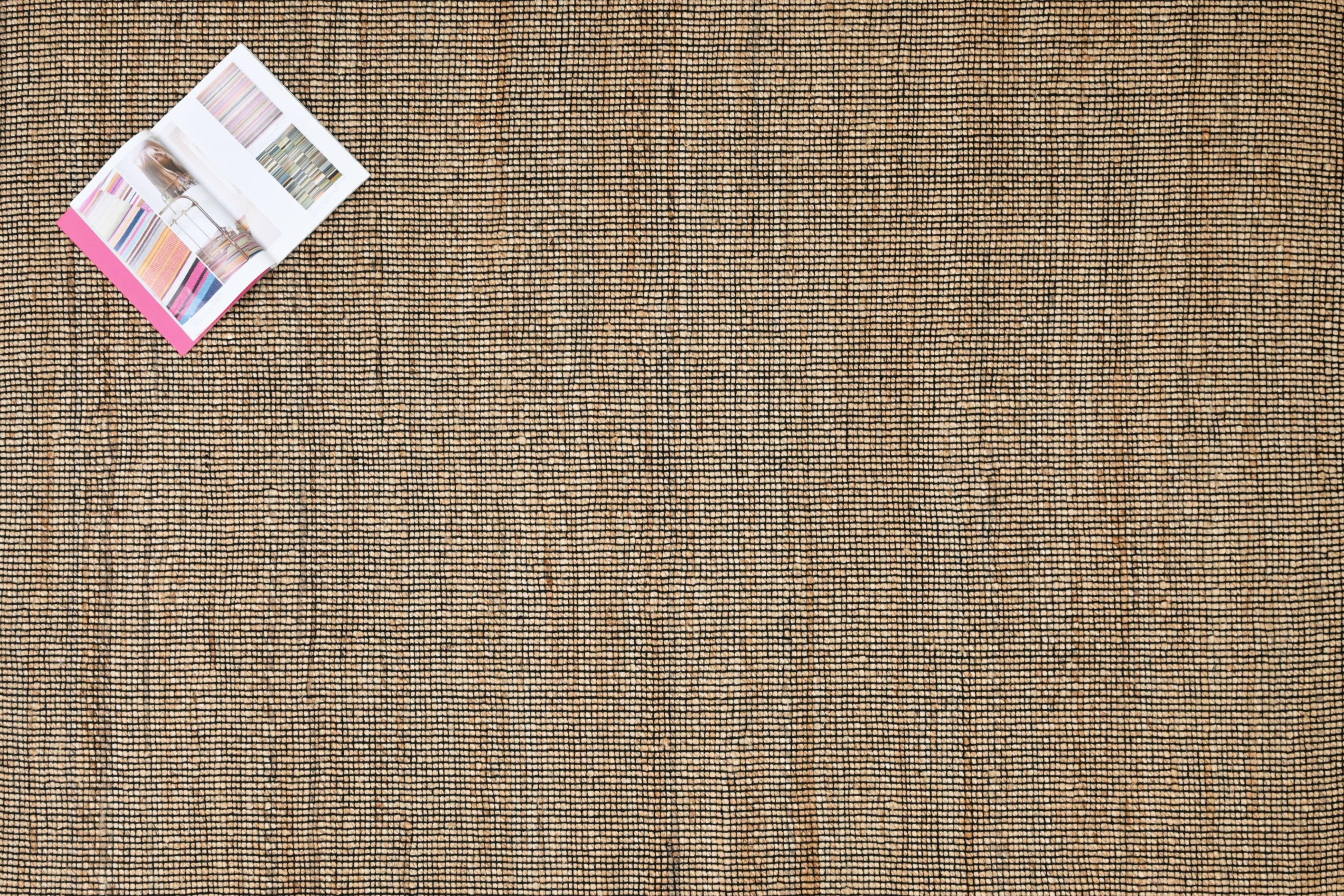 Alfombra Deco Yute doble trenzado con gris Moderno Natural1,2x1,8 mts-0