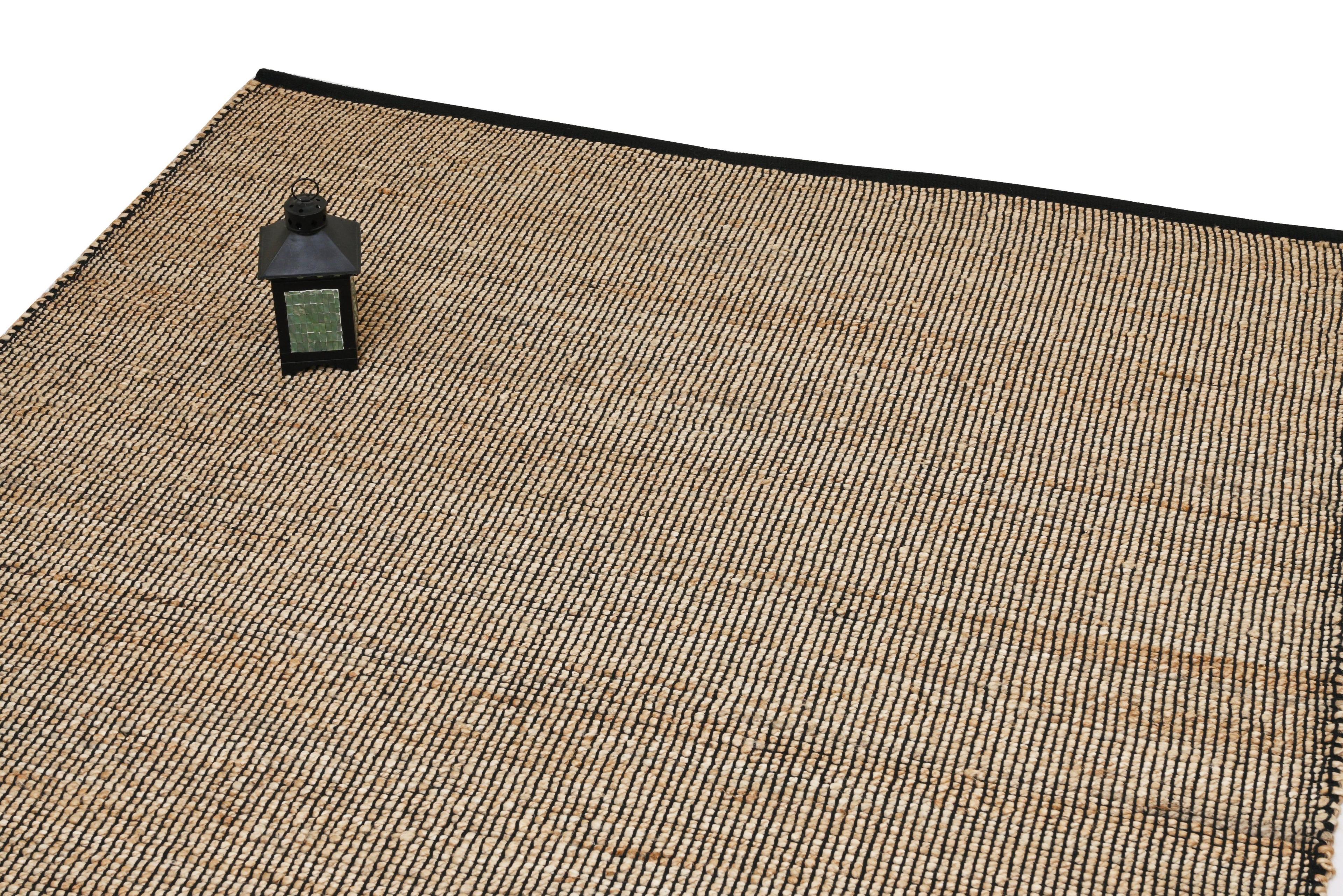 Alfombra Deco Yute doble trenzado con gris Moderno Natural1,2x1,8 mts-1