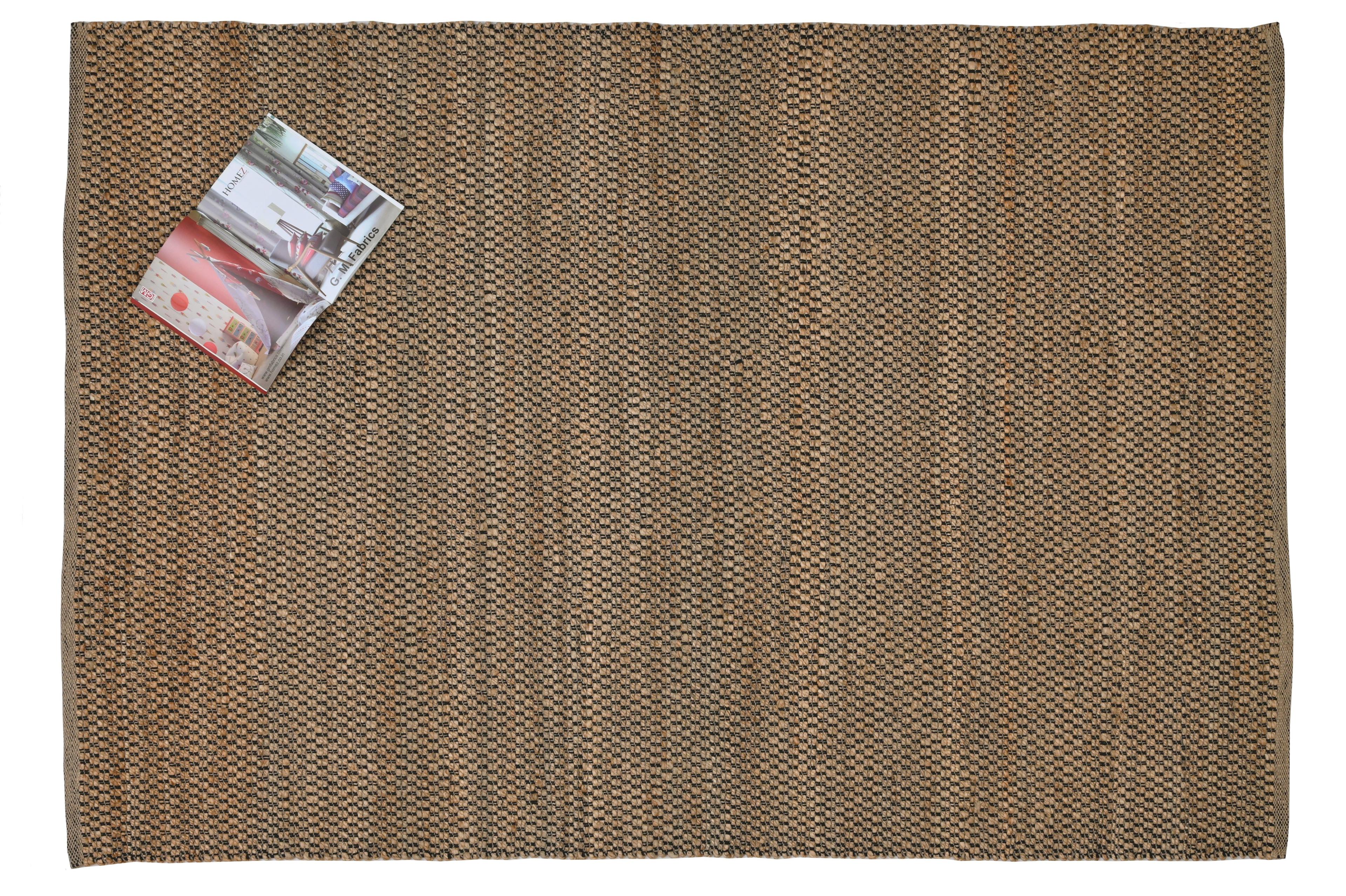 Alfombra Deco Yute doble trenzado con gris Moderno Natural1,2x1,8 mts-2