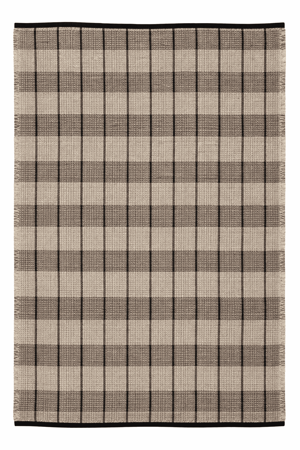 Alfombra Deco Yute Seagrass Cubos c/ Natural/Negro Moderno Natural2,7x3,6 mts-2