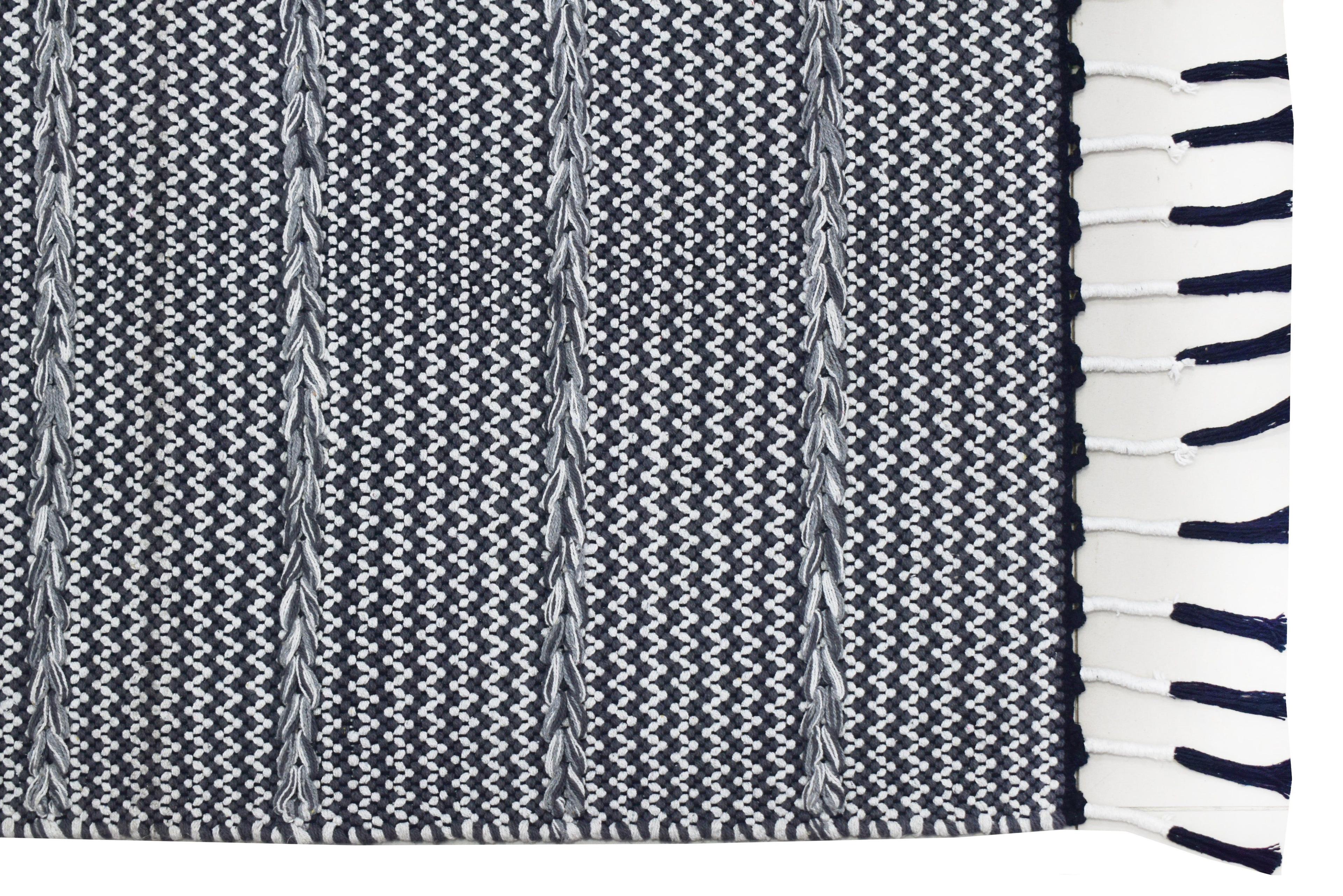 Alfombra Deco  Puntos Gris/Blanco Tradicional 1,8x2,7 mts-2