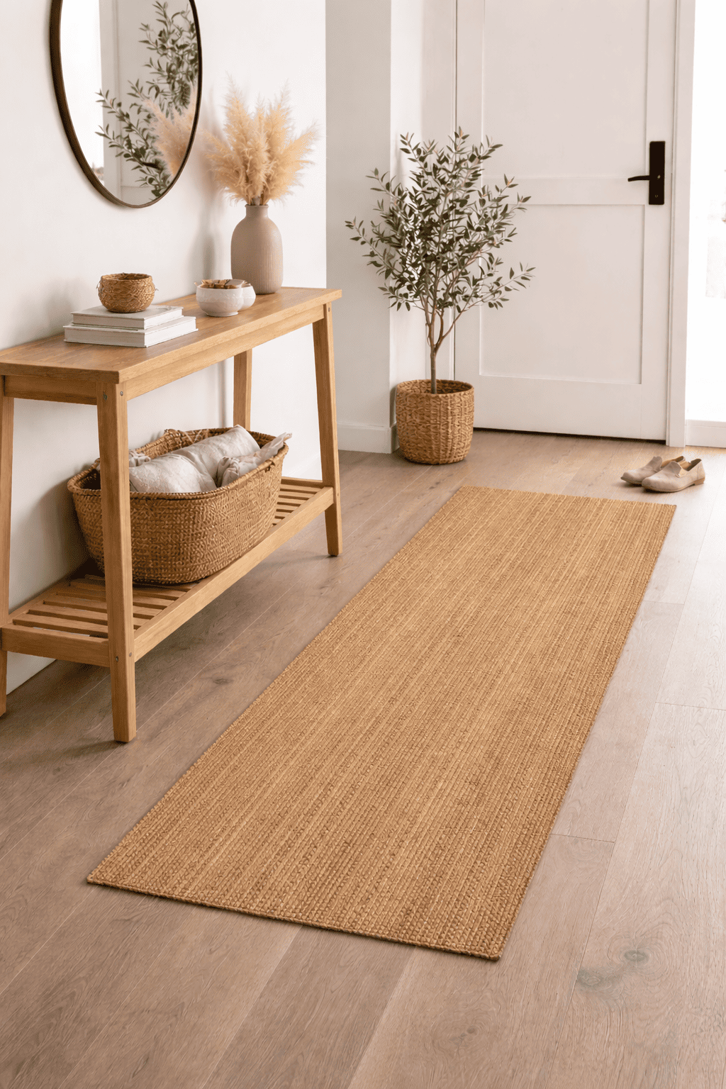 Pasillo Deco Yute durries trenzada Ranya Moderno Natural0,6x2,4 mts-2