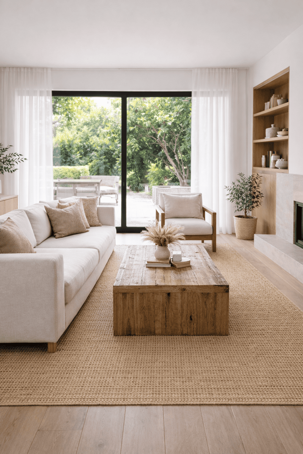 Alfombra Deco Yute Durries Natural/Lineas Beige Moderno 2,7x3,6 mts-3