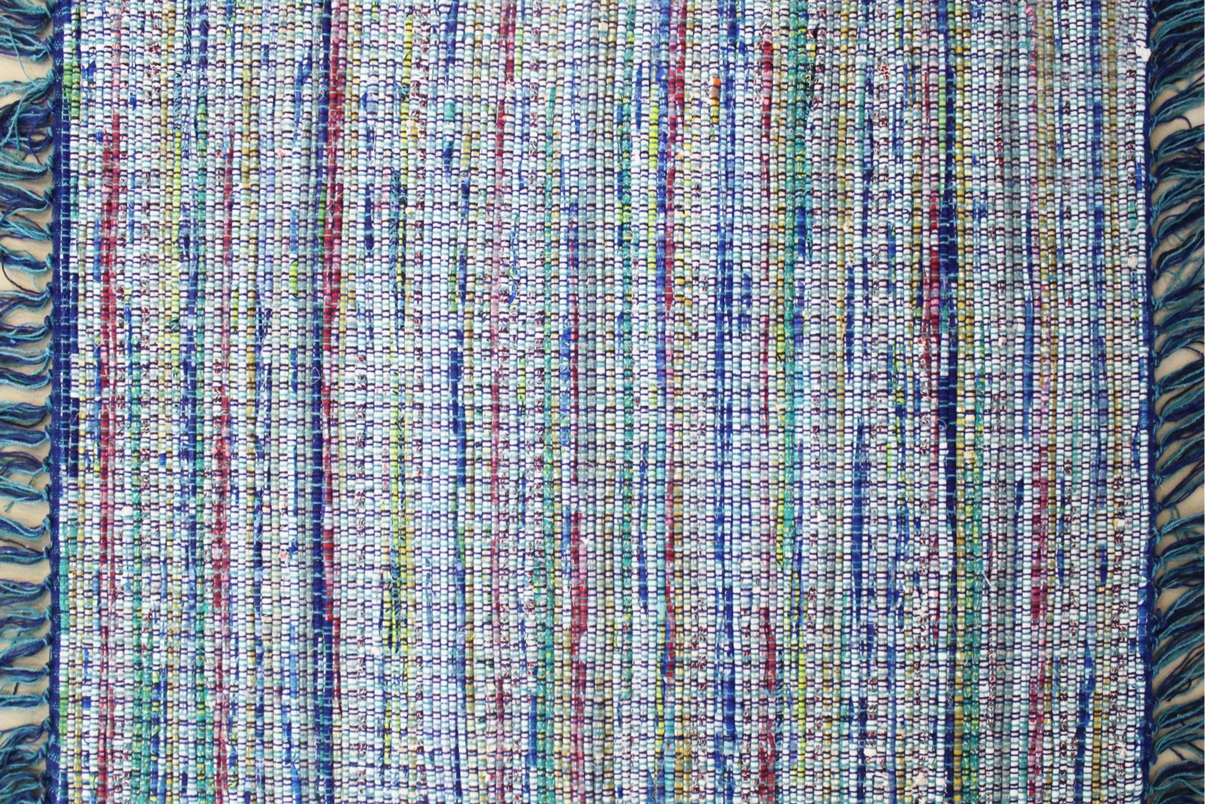 Alfombra Deco  Azul Tradicional Patchwork1,2x1,8 mts-2