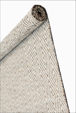 Alfombra Deco Yute Seagrass Diamante c/ Natural Moderno Natural1,8x2,7 mts-0