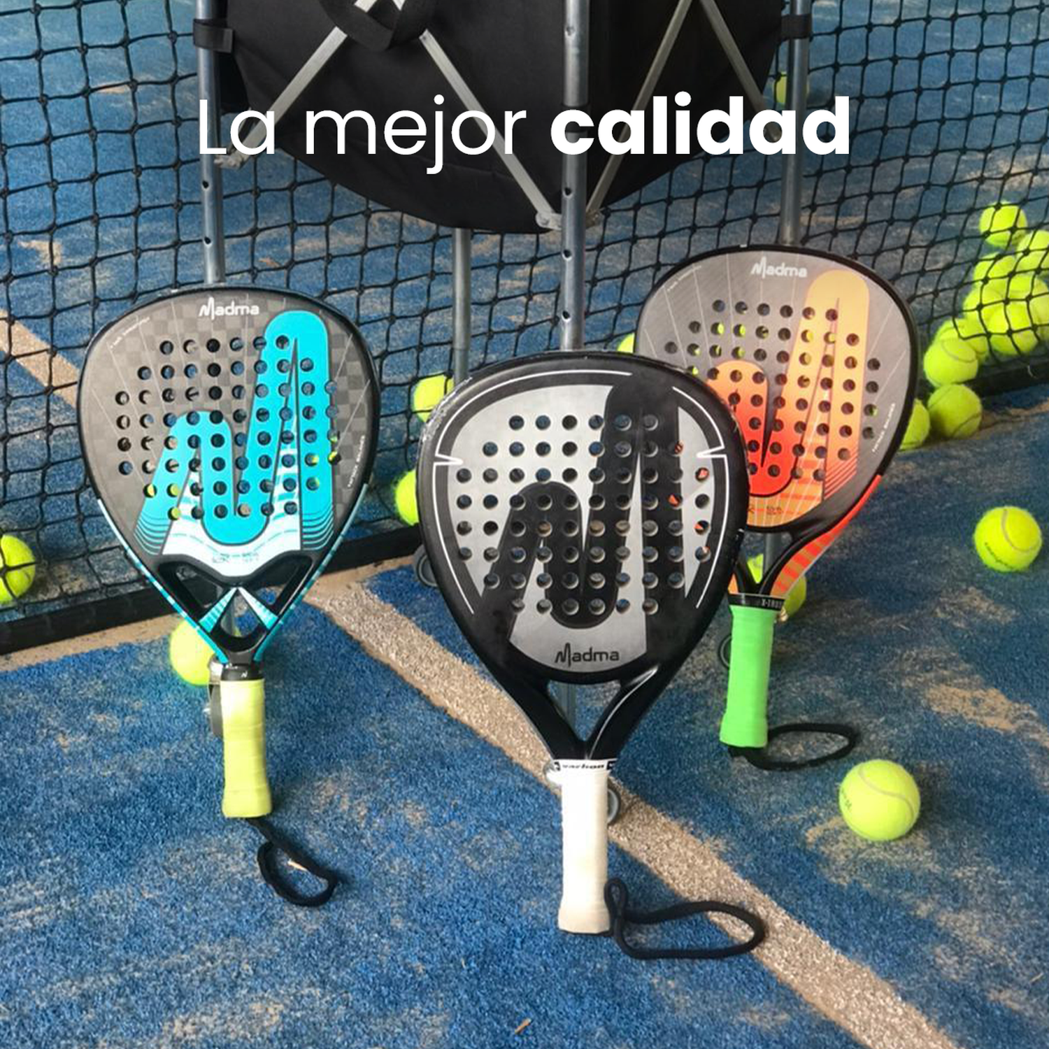 Pala de Padel Madma Max Lable 12K Carbon Azul-4
