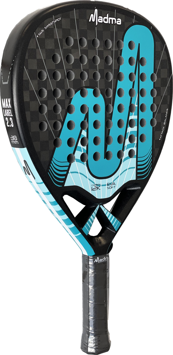 Pala de Padel Madma Max Lable 12K Carbon Azul-6
