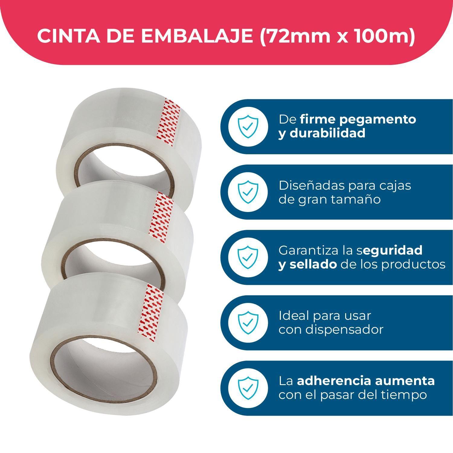 Cinta De Embalaje 72mm*100m*50mic Transparente - 1 ud-2