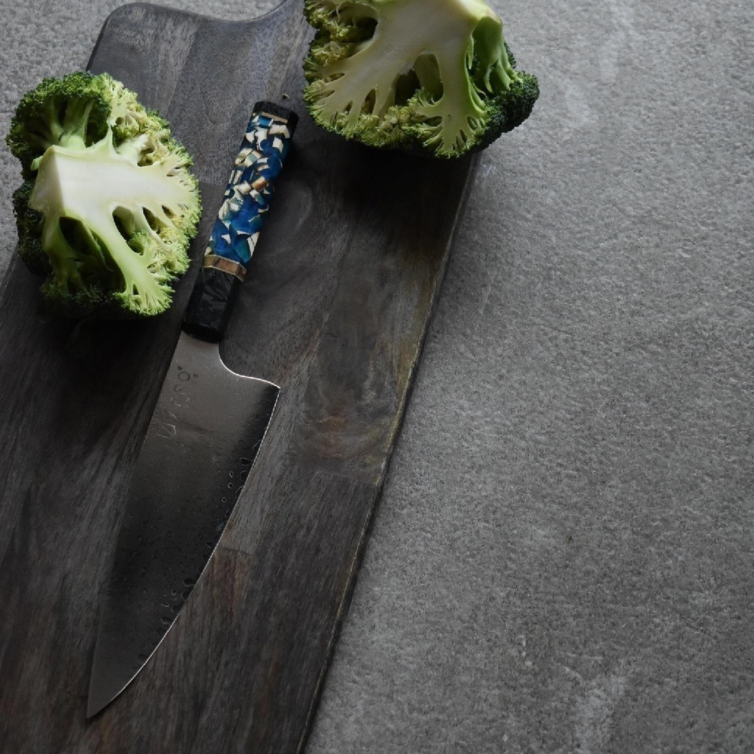 Cuchillo Acero Damasco 8,0'' - Zero Knives - Blend Mammoth-3