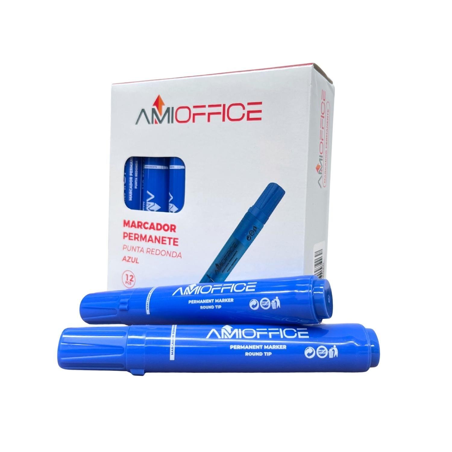 Caja Plumón Marcador Permanente Punta Redonda - 864 uds-2