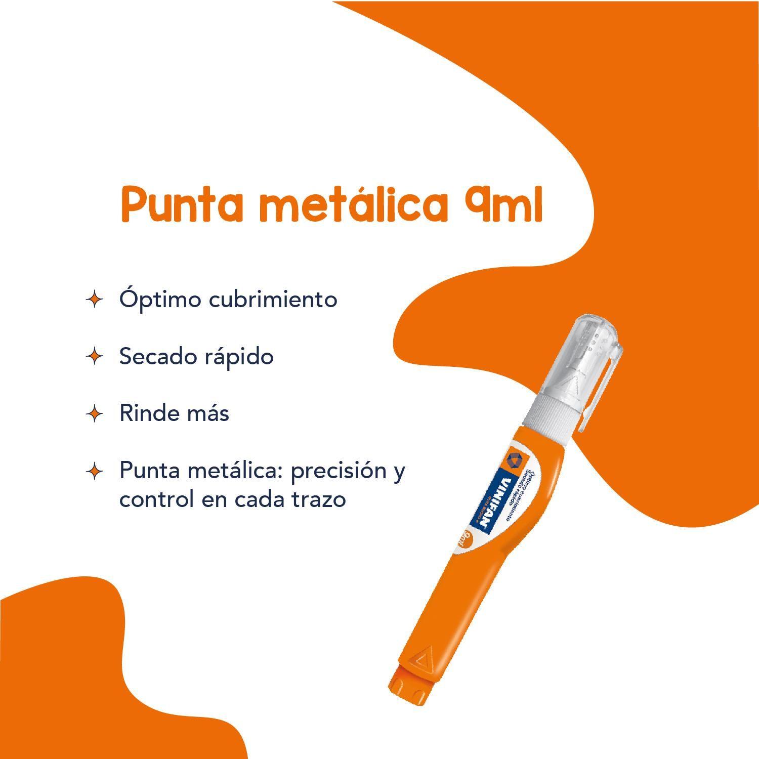 Lápiz Corrector Punta Metálica Vinifan 9 ml - Blister 1 ud-4