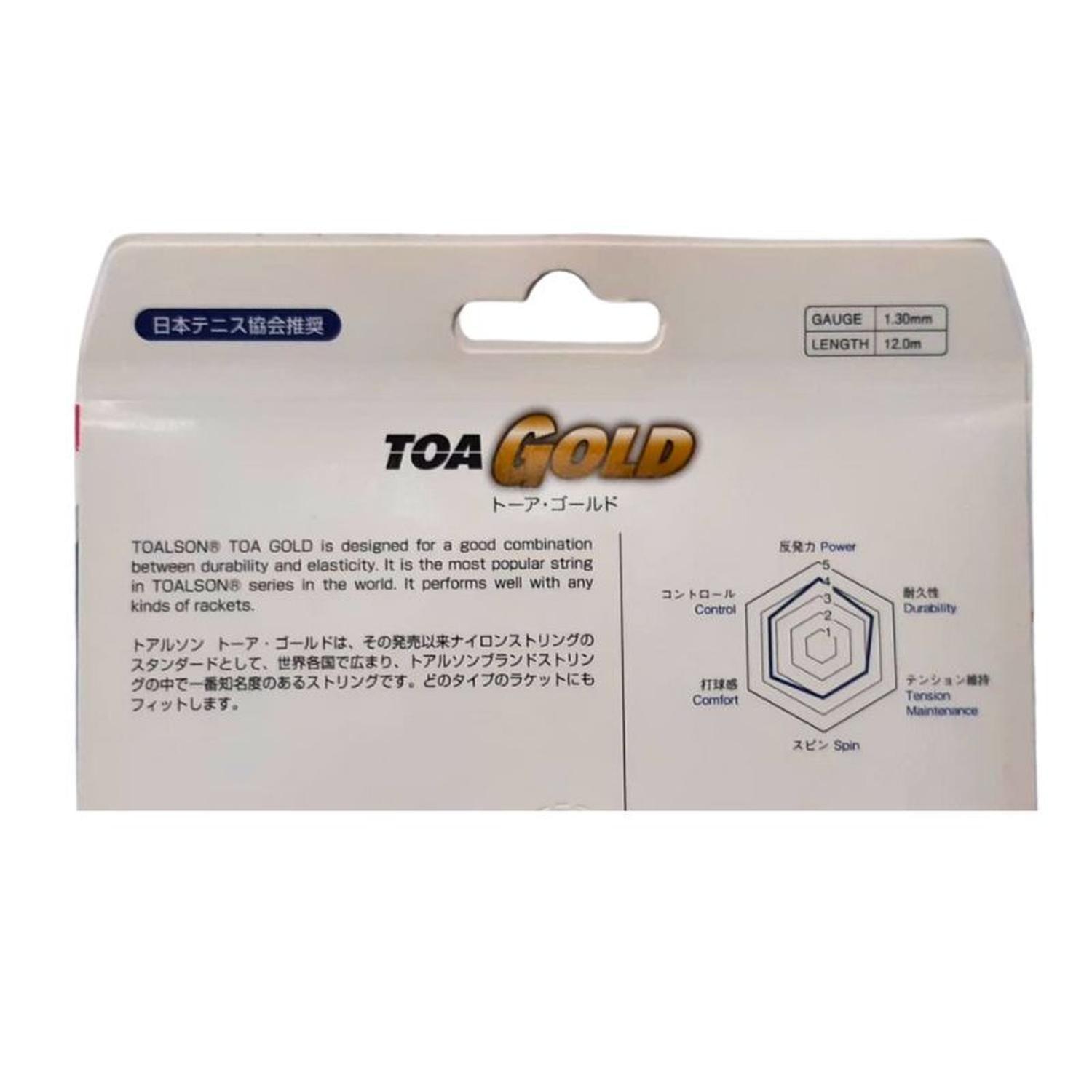 Cuerda Raqueta de Tenis Toalson Toa Gold 1.30 set 12m-2
