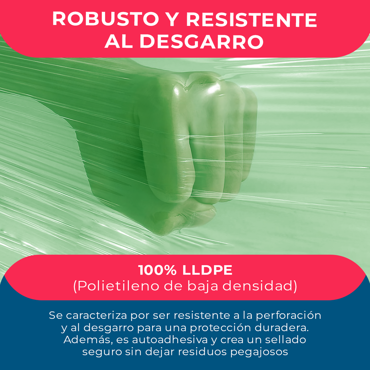 Film Stretch Verde 1,7kg (350m) - Pack Mayorista - Caja 6 Uds-5