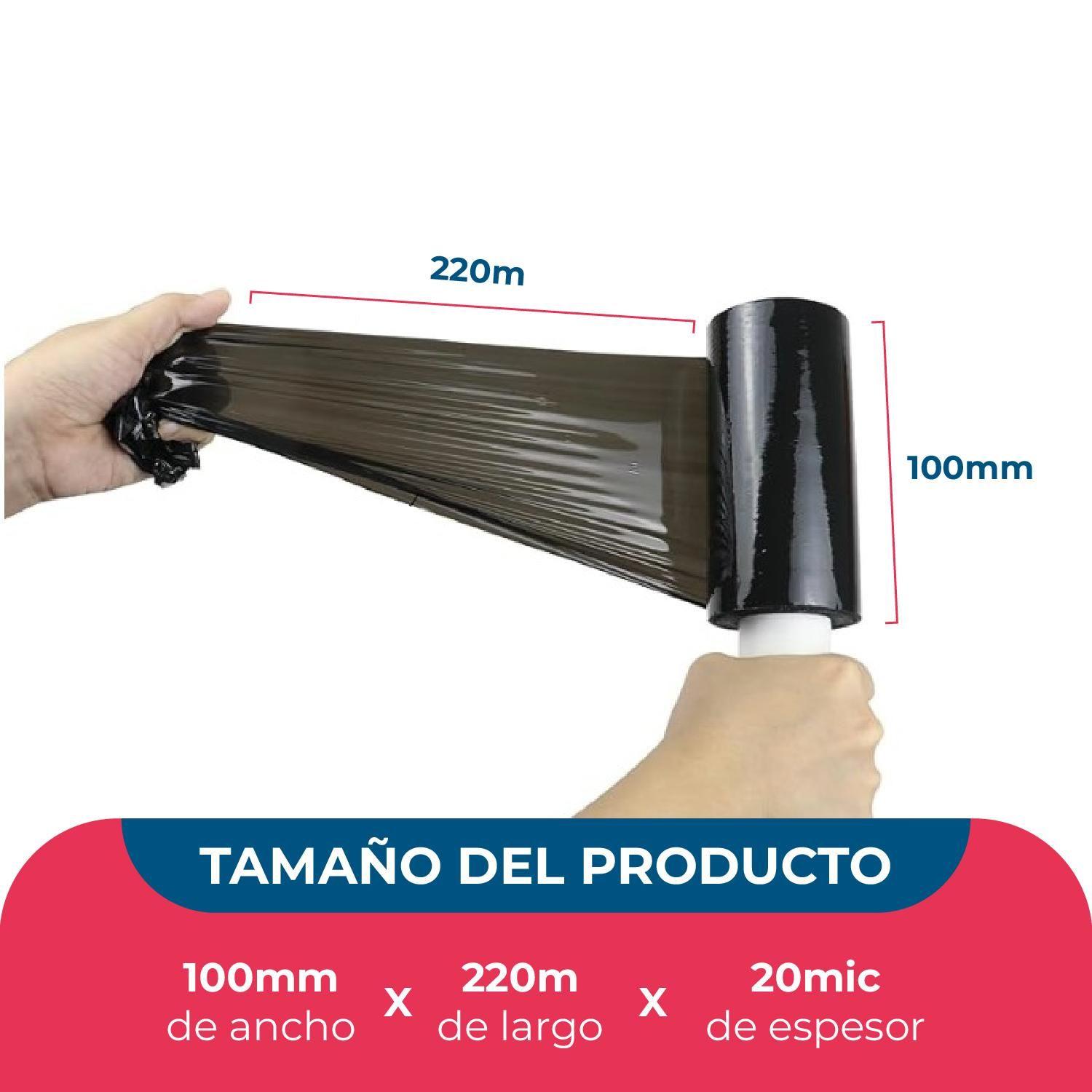 Film Stretch Mini Negro 100mm*220m Pack Mayorista - 3 uds-2