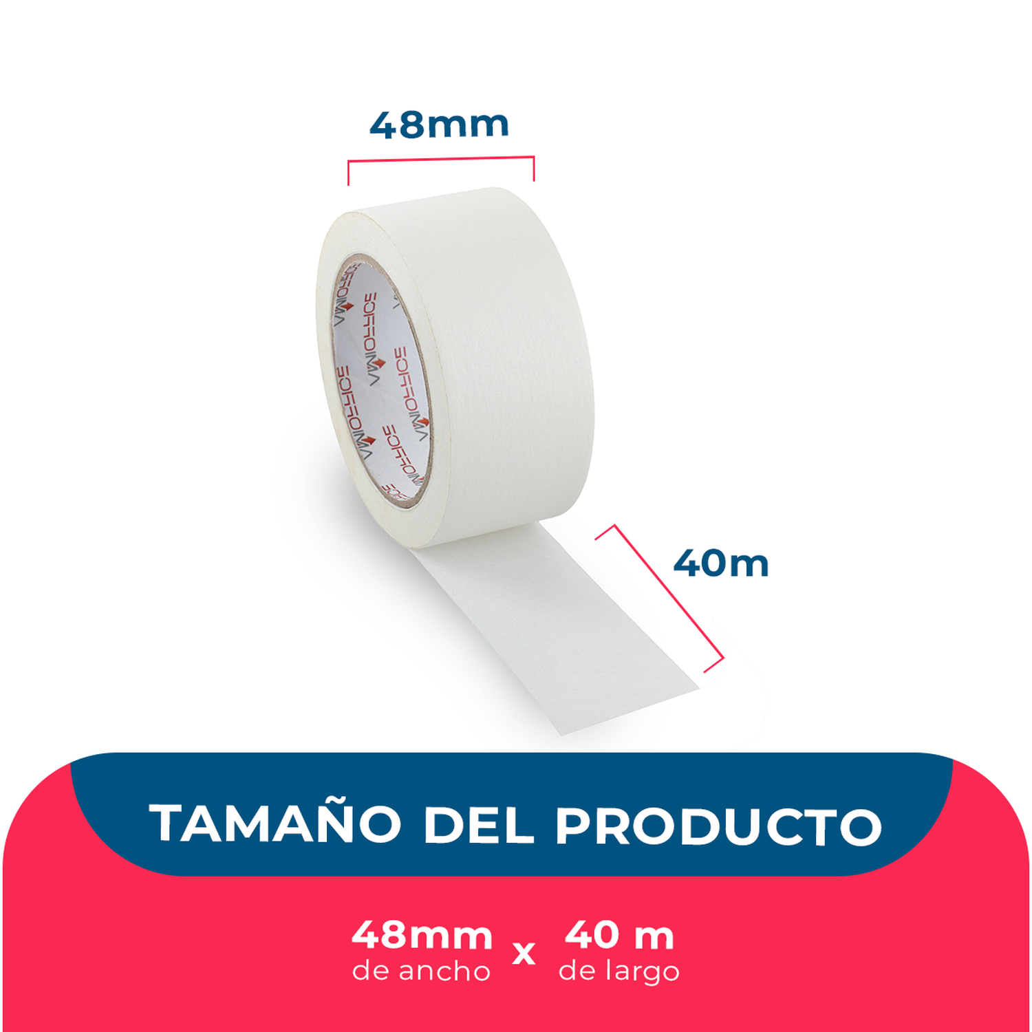 Cinta Papel Masking Tape 48mm*40m - Amioffice - 72 Uds-2