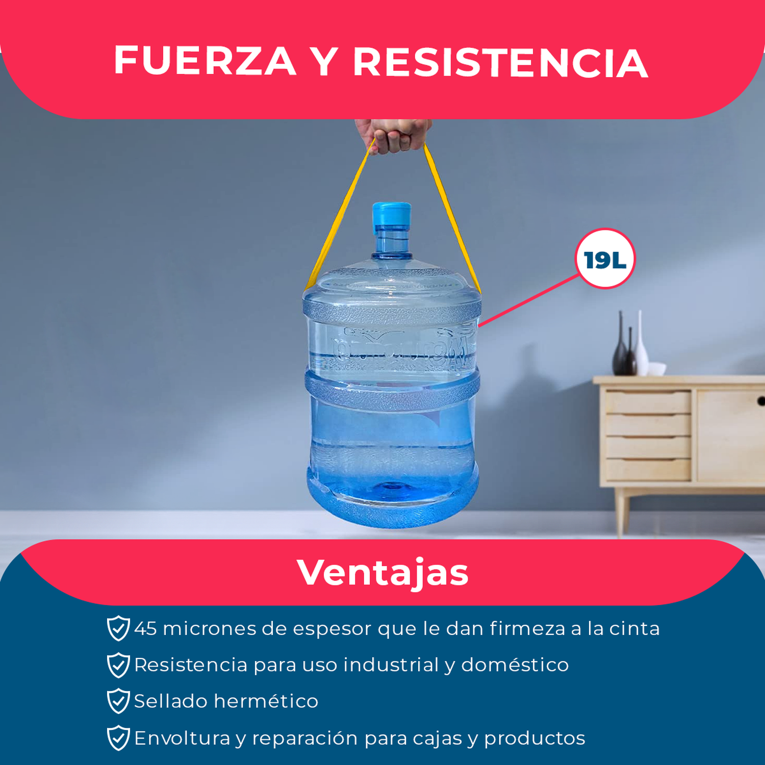Cinta Embalaje Amarilla 48mm*40m - Pack Mayorista - 6 Uds-3