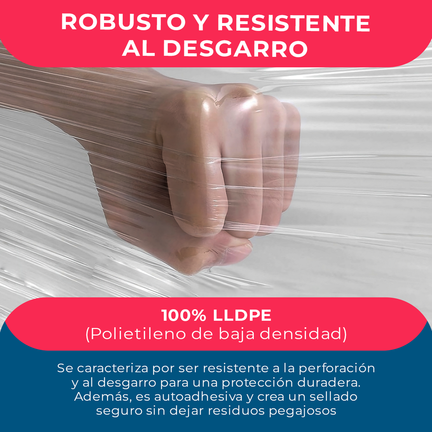 Film Stretch 2,3kg 500m Transparente Pack Mayorista - 6 uds-5