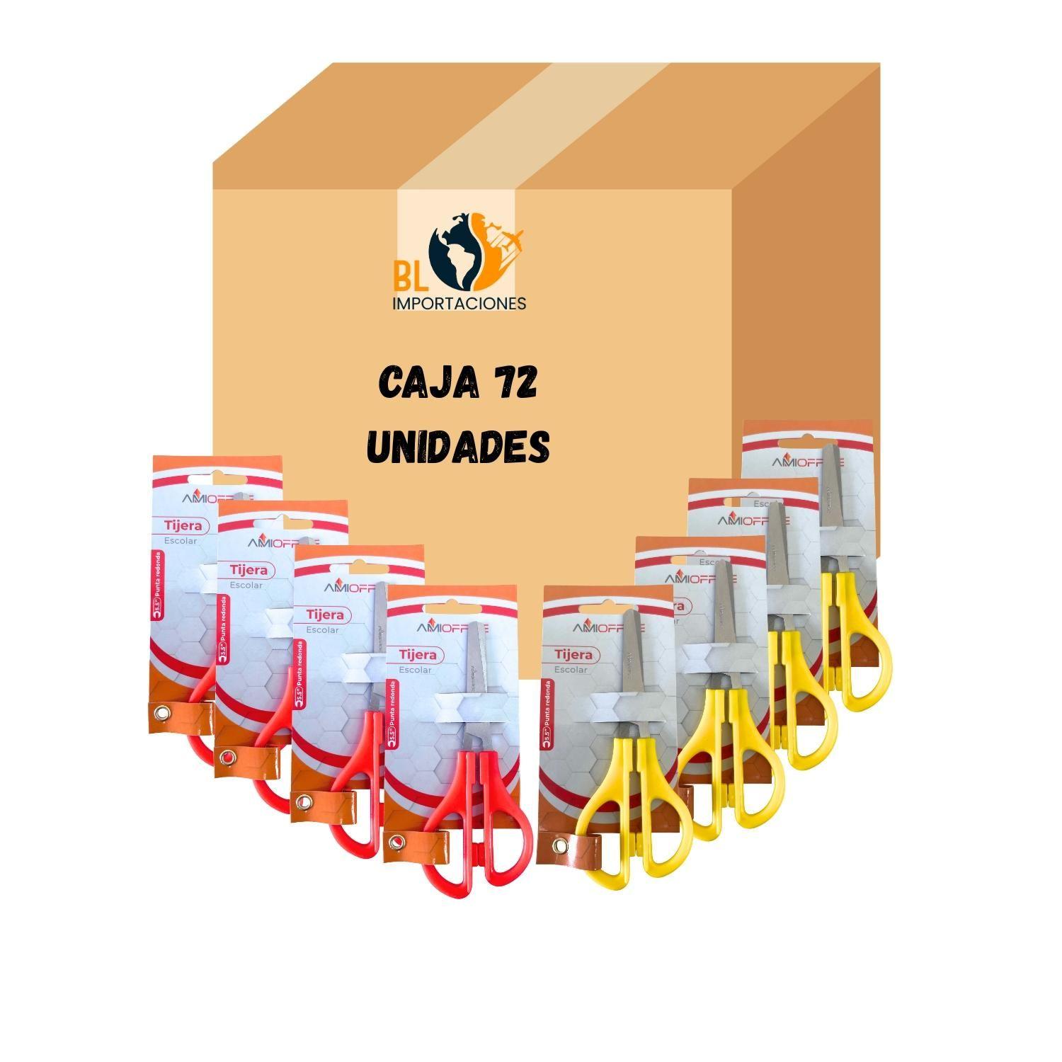 Tijera Escolar Clásica Colores Surtidos - 72 uds-0